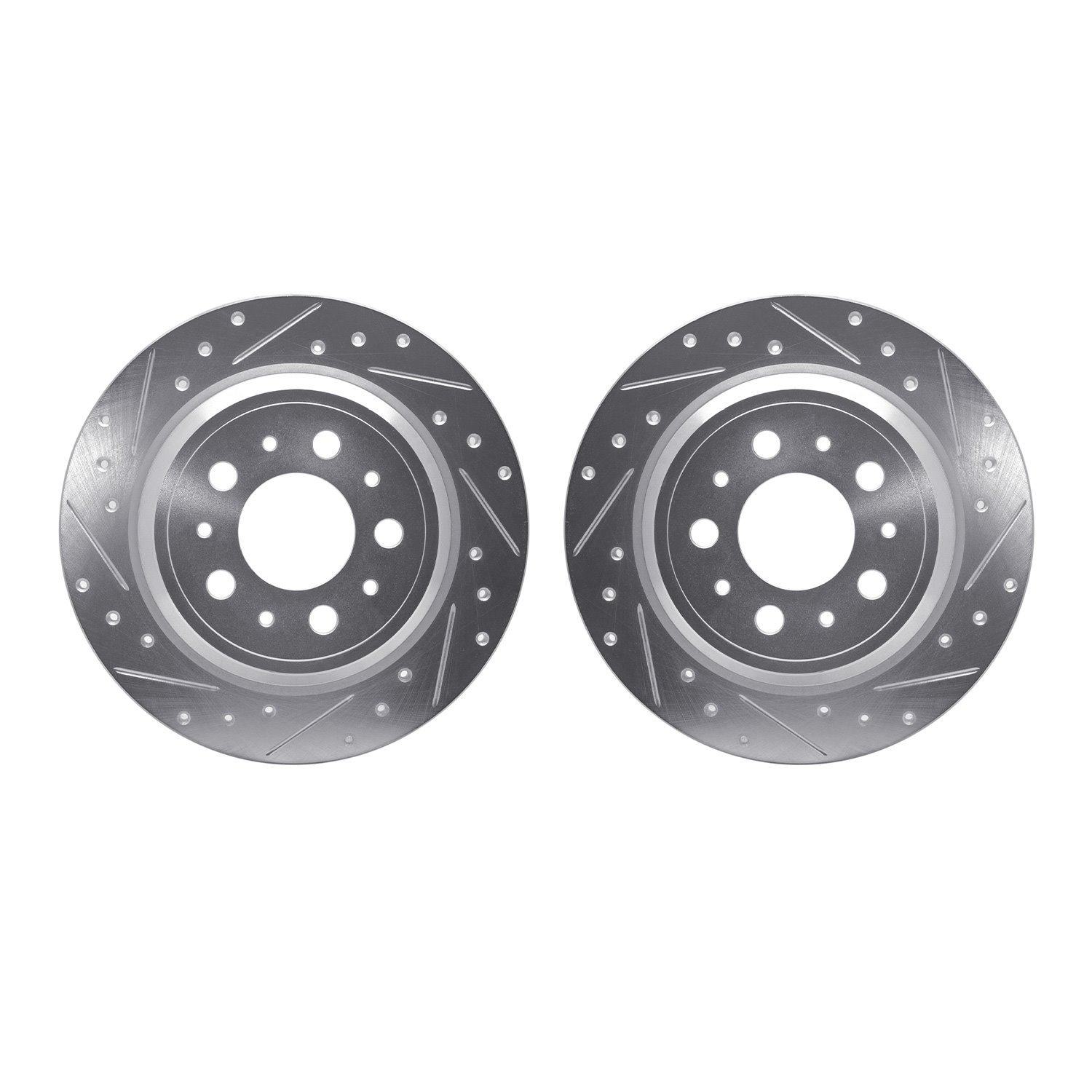 Drilled/Slotted Brake Rotors [Silver], 1999-2000 Volvo