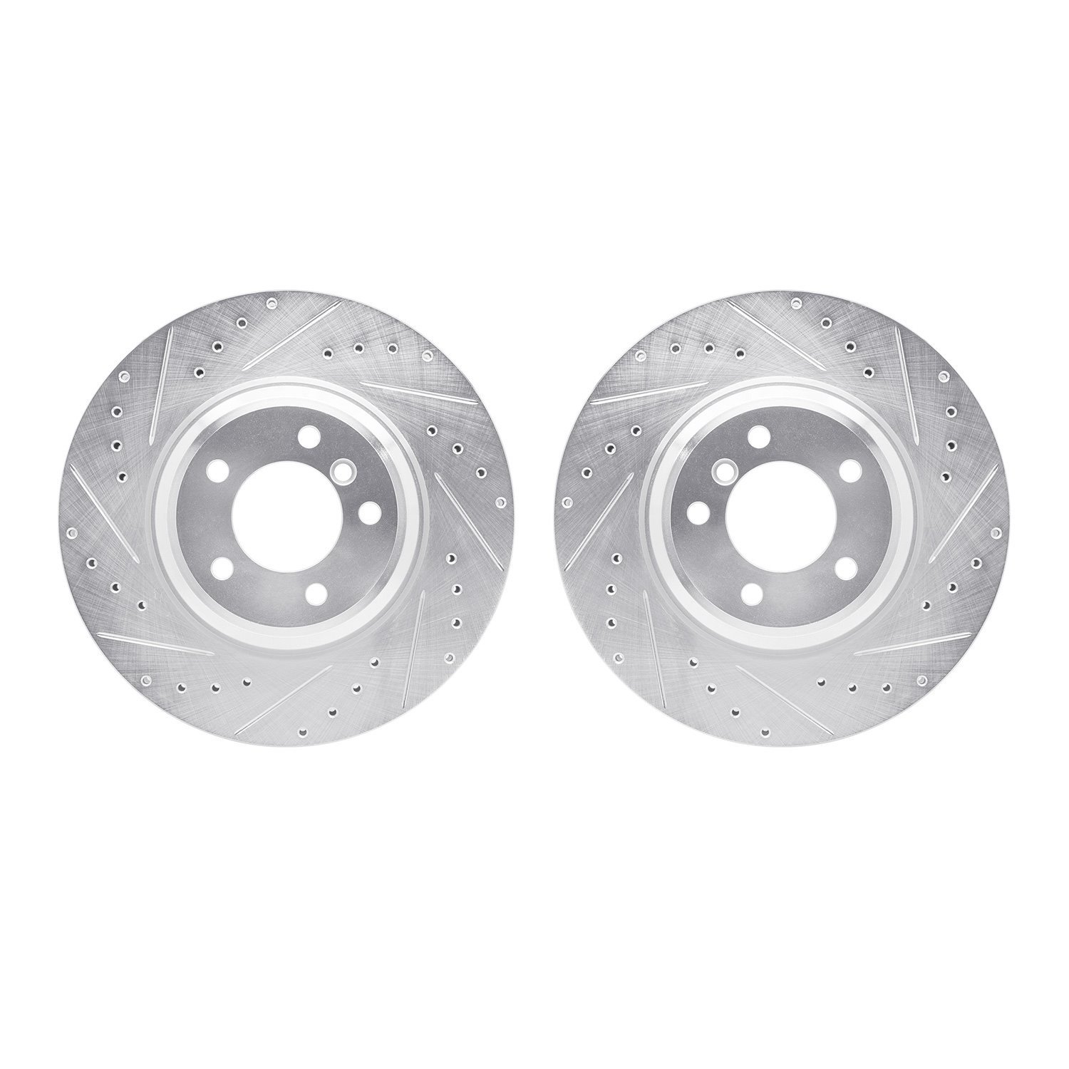 Drilled/Slotted Brake Rotors [Silver], 2007-2015 BMW
