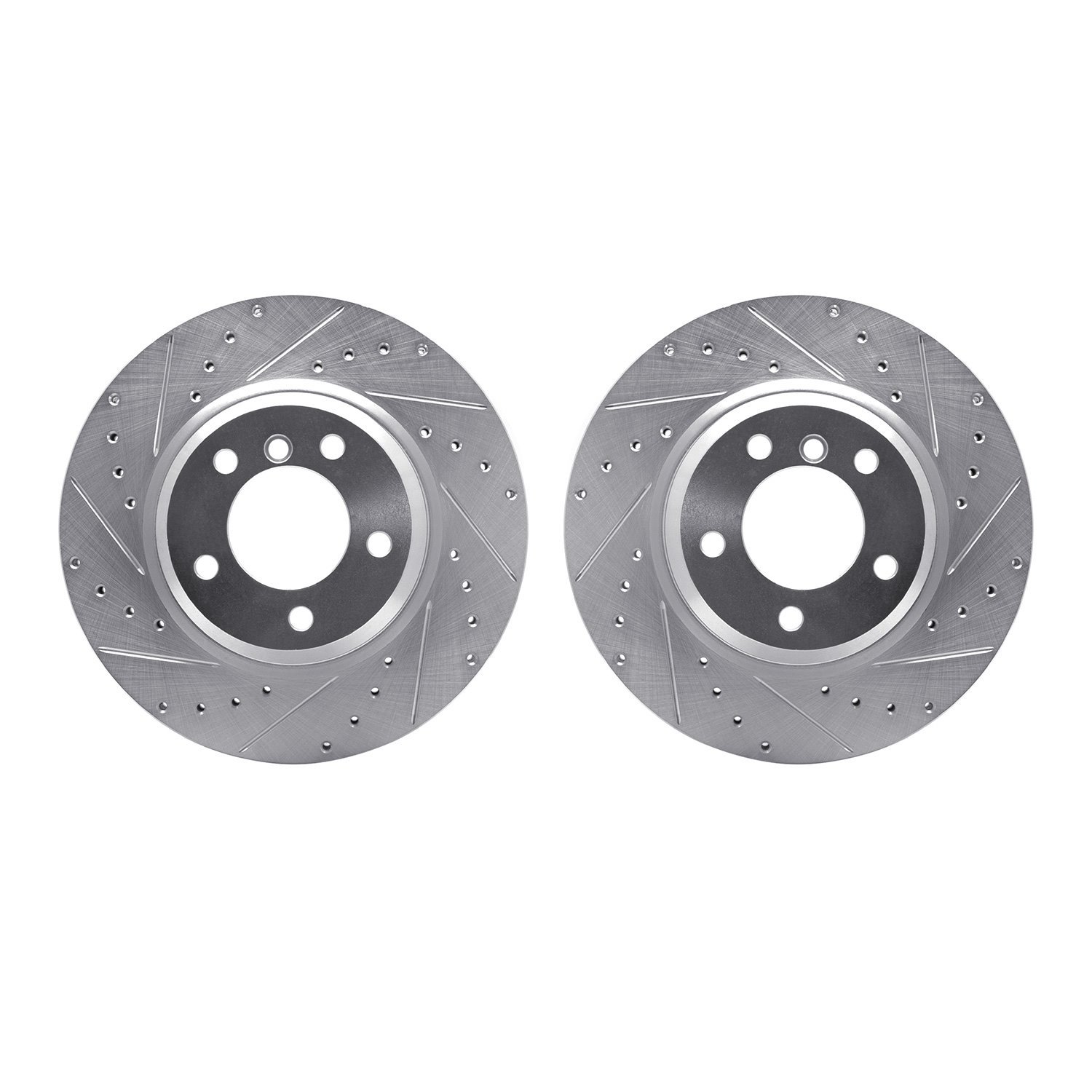 Drilled/Slotted Brake Rotors [Silver], 2006-2012 BMW