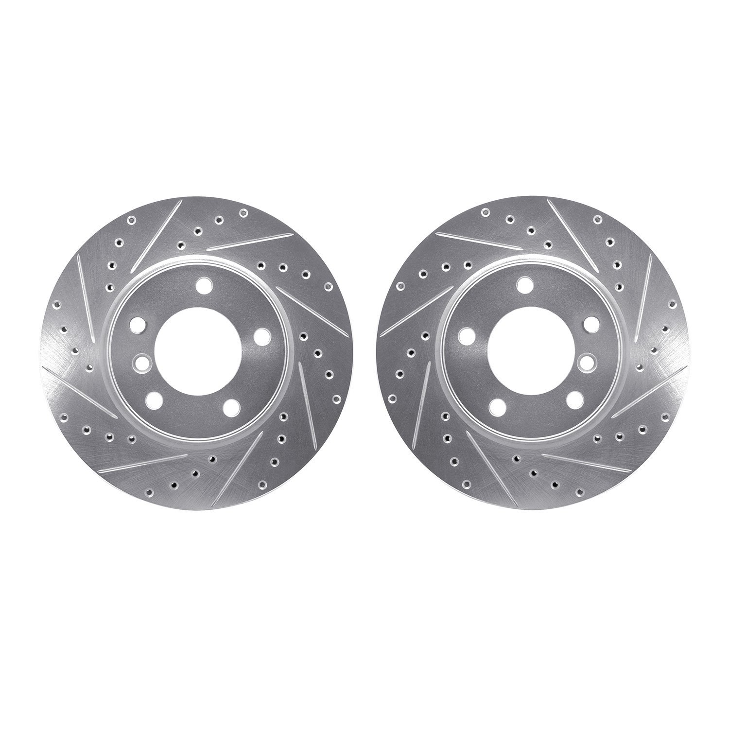 Drilled/Slotted Brake Rotors [Silver], 2004-2010 BMW