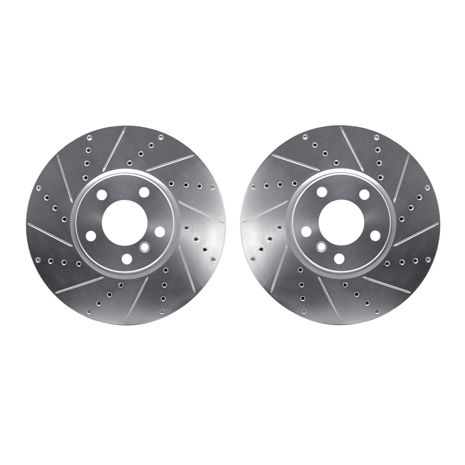 Drilled/Slotted Brake Rotors [Silver], 2010-2018 BMW