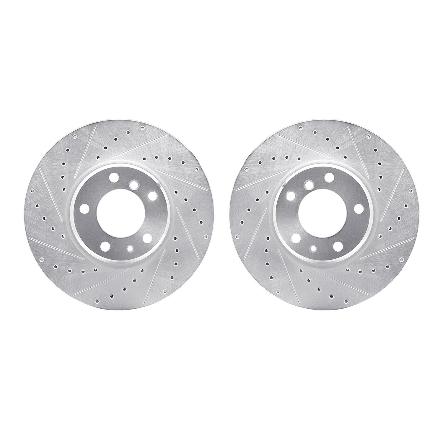 Drilled/Slotted Brake Rotors [Silver], 1995-2001 BMW