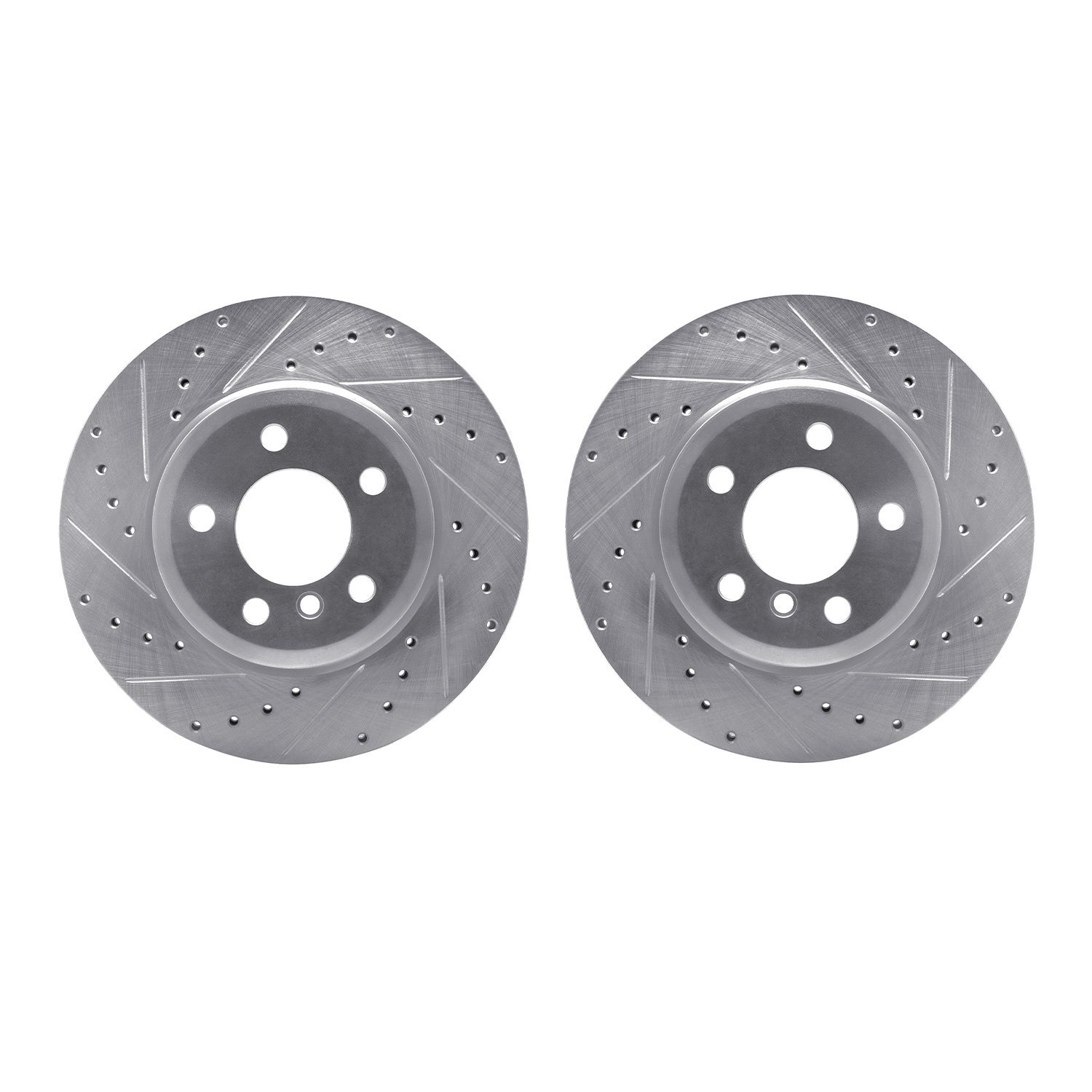 Drilled/Slotted Brake Rotors [Silver], 2004-2010 BMW