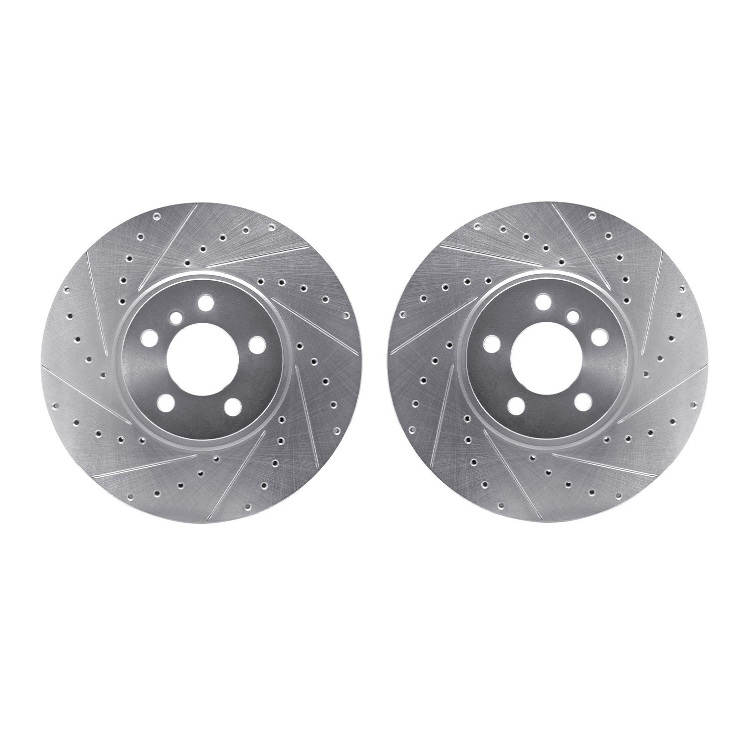 Drilled/Slotted Brake Rotors [Silver], 2002-2006 BMW