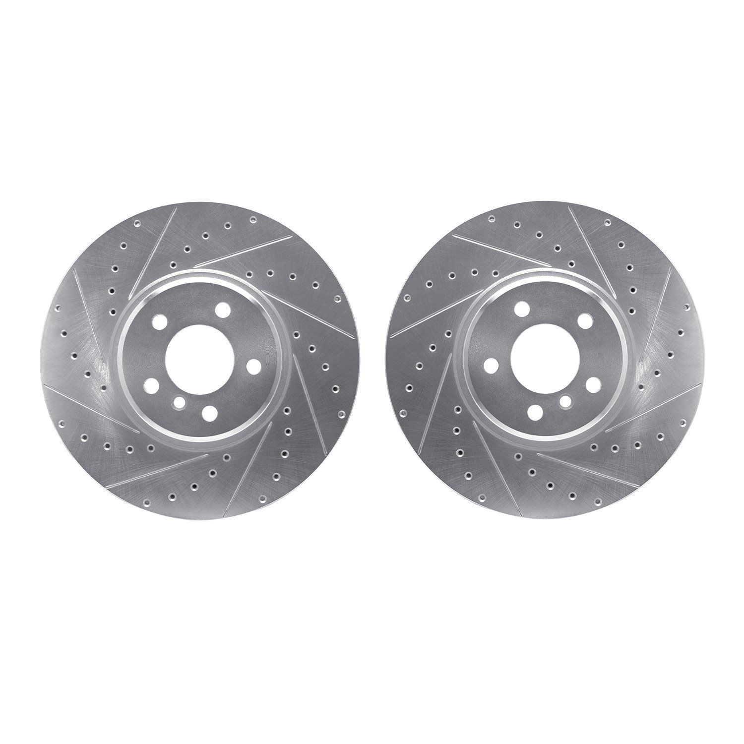 Drilled/Slotted Brake Rotors [Silver], 2008-2019 BMW