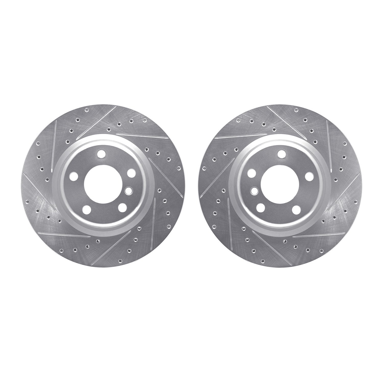 7002-31068 Drilled/Slotted Brake Rotors [Silver], 2012-2020 BMW, Position: Rear