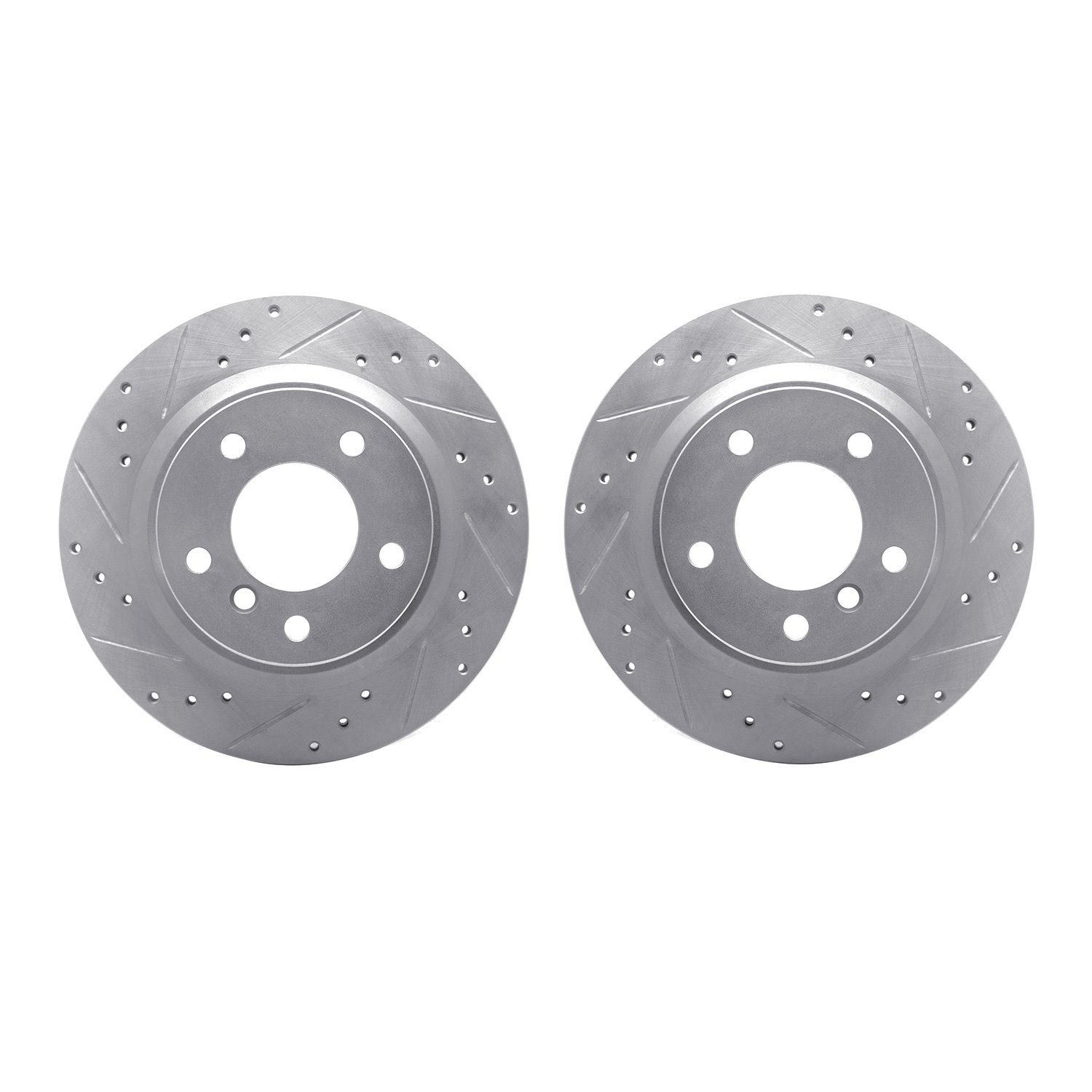 Drilled/Slotted Brake Rotors [Silver], 2008-2013 BMW