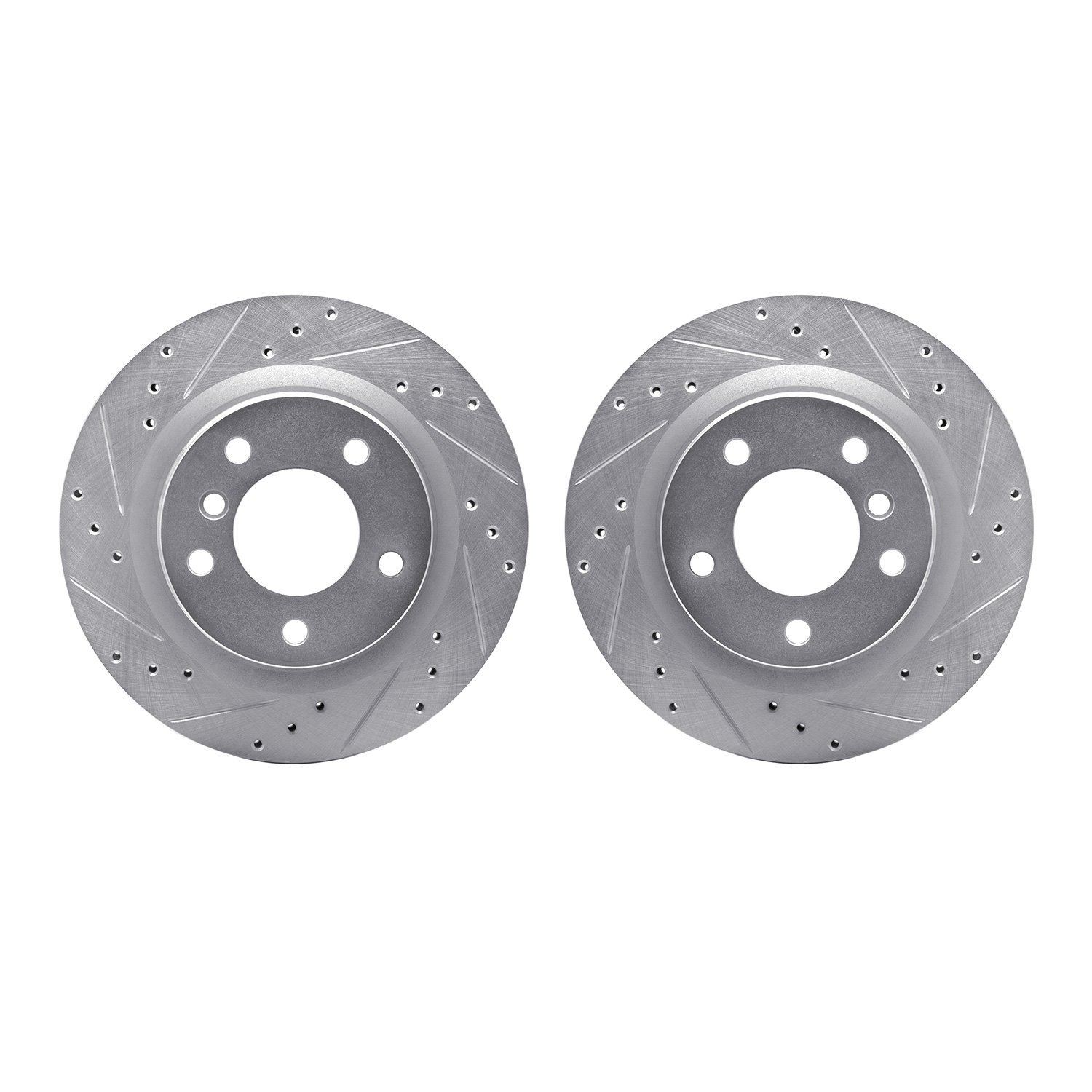 Drilled/Slotted Brake Rotors [Silver], 2006-2013 BMW