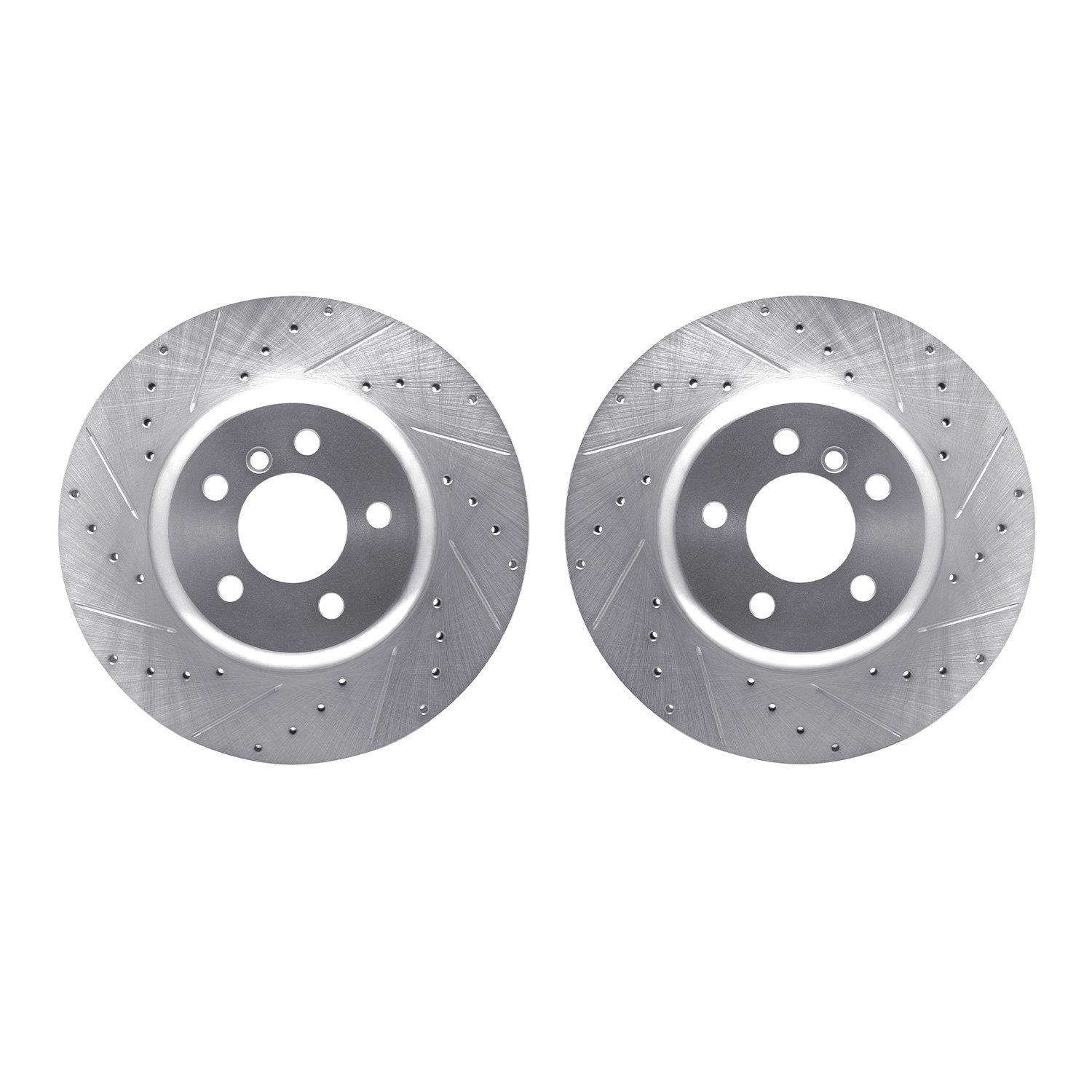 Drilled/Slotted Brake Rotors [Silver], 2013-2021 BMW