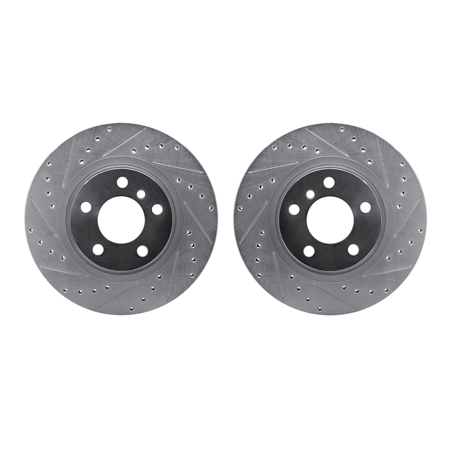 7002-31117 Drilled/Slotted Brake Rotors [Silver], 2011-2018 BMW, Position: Rear