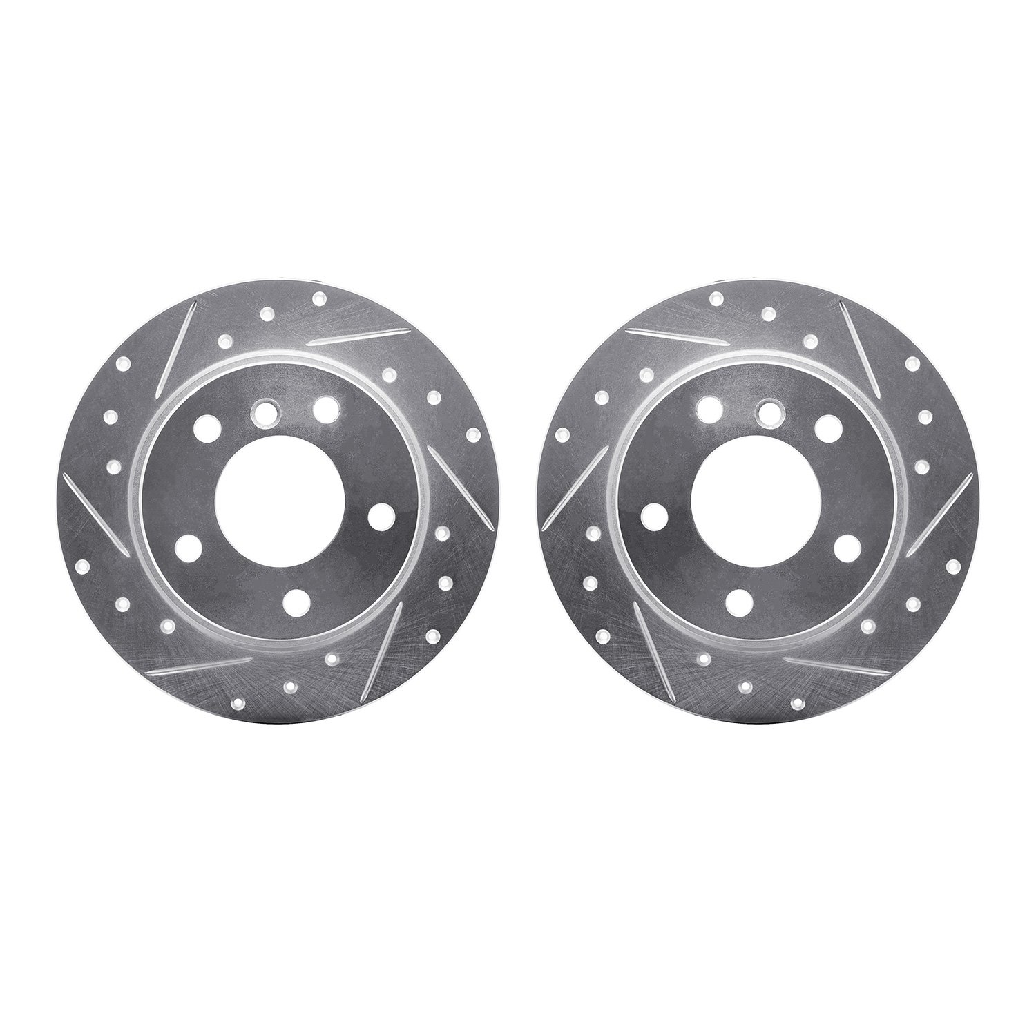 Drilled/Slotted Brake Rotors [Silver], 2003-2006 BMW