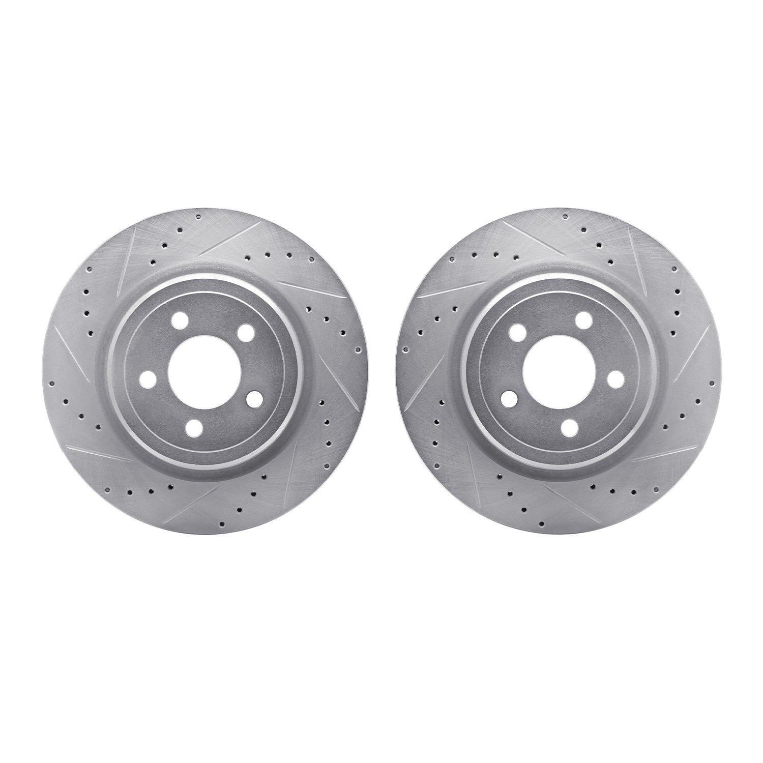 7002-39030 Drilled/Slotted Brake Rotors [Silver], Fits Select Mopar, Position: Rear