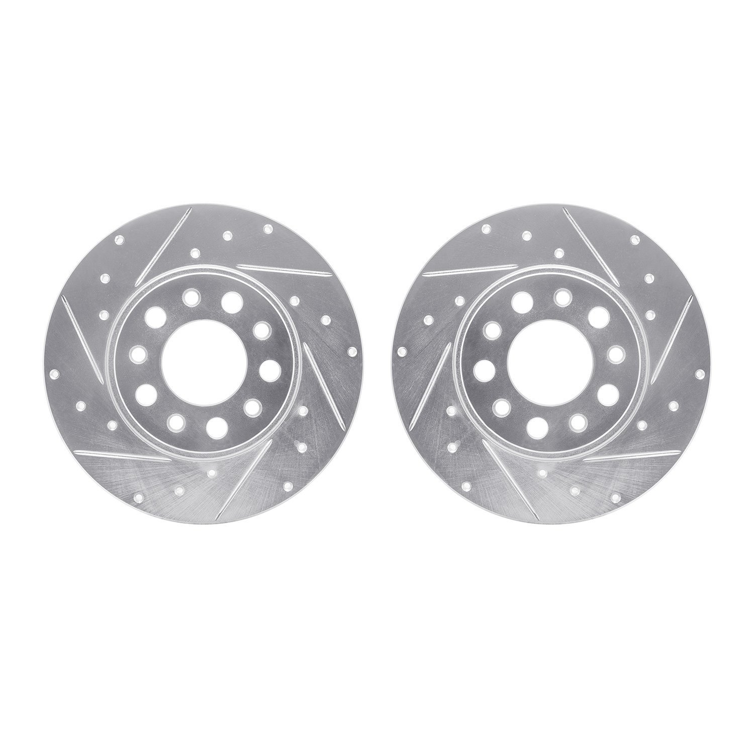 7002-42029 Drilled/Slotted Brake Rotors [Silver], Fits Select Mopar, Position: Rear