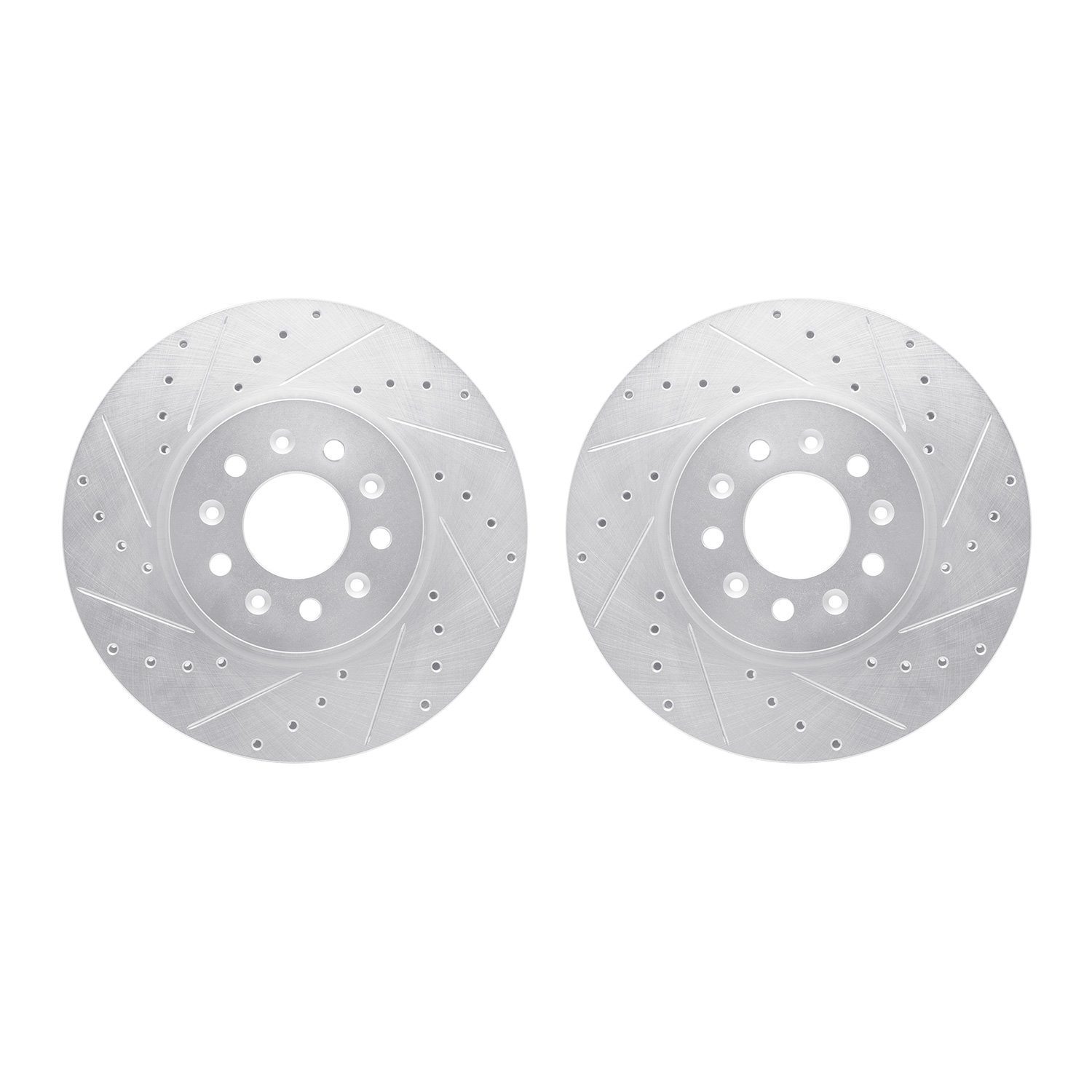 Drilled/Slotted Brake Rotors [Silver], 2016-2020 GM