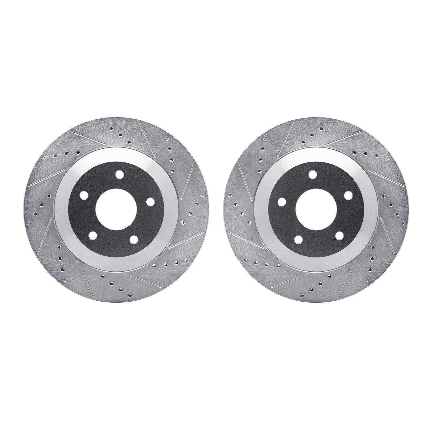 Drilled/Slotted Brake Rotors [Silver], 1997-2009 GM