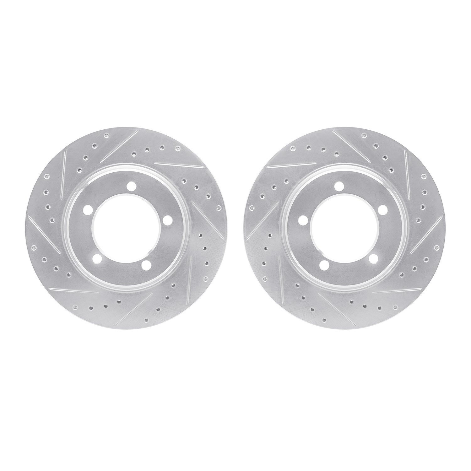 Drilled/Slotted Brake Rotors [Silver], 1967-1970 GM