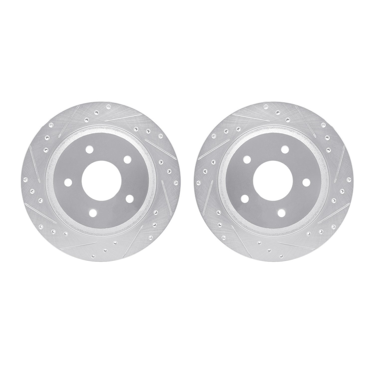 Drilled/Slotted Brake Rotors [Silver], 1988-1994 GM