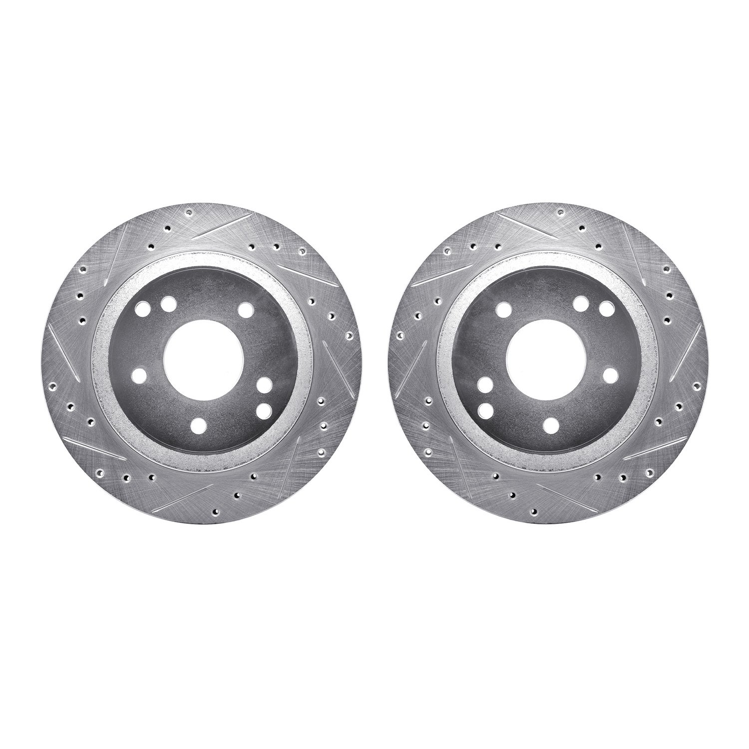 Drilled/Slotted Brake Rotors [Silver], 1988-1996 GM
