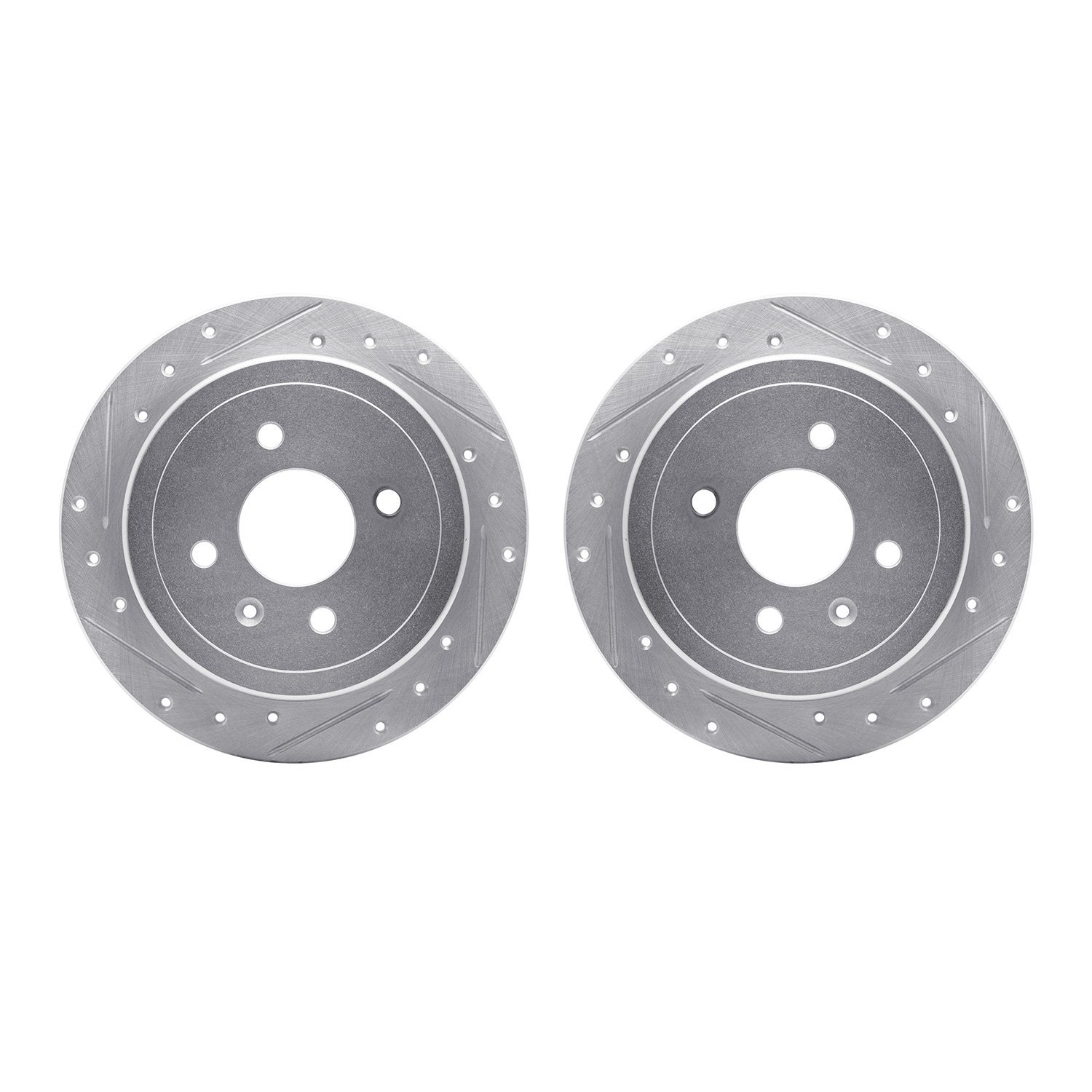 Drilled/Slotted Brake Rotors [Silver], 2014-2016 GM