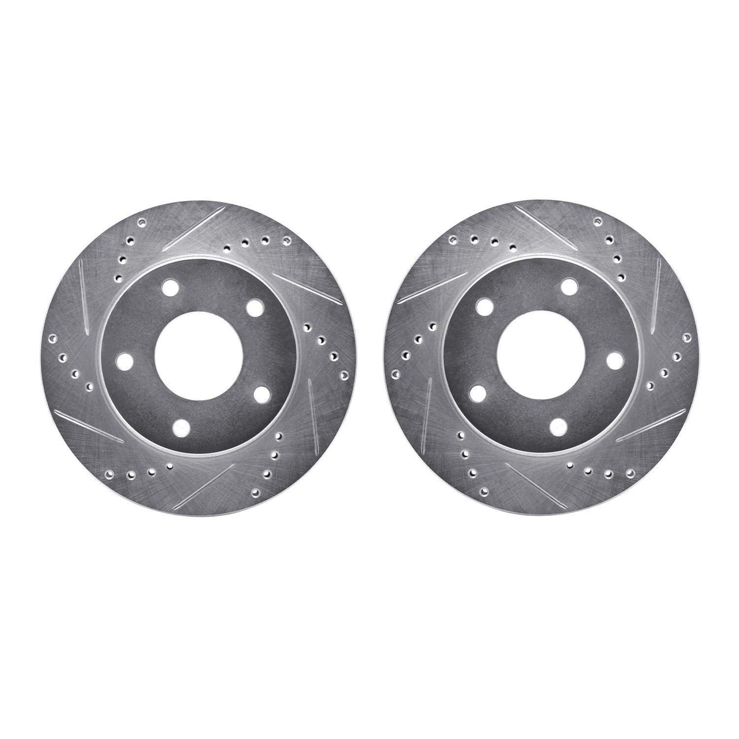 Drilled/Slotted Brake Rotors [Silver], 1979-1998 GM