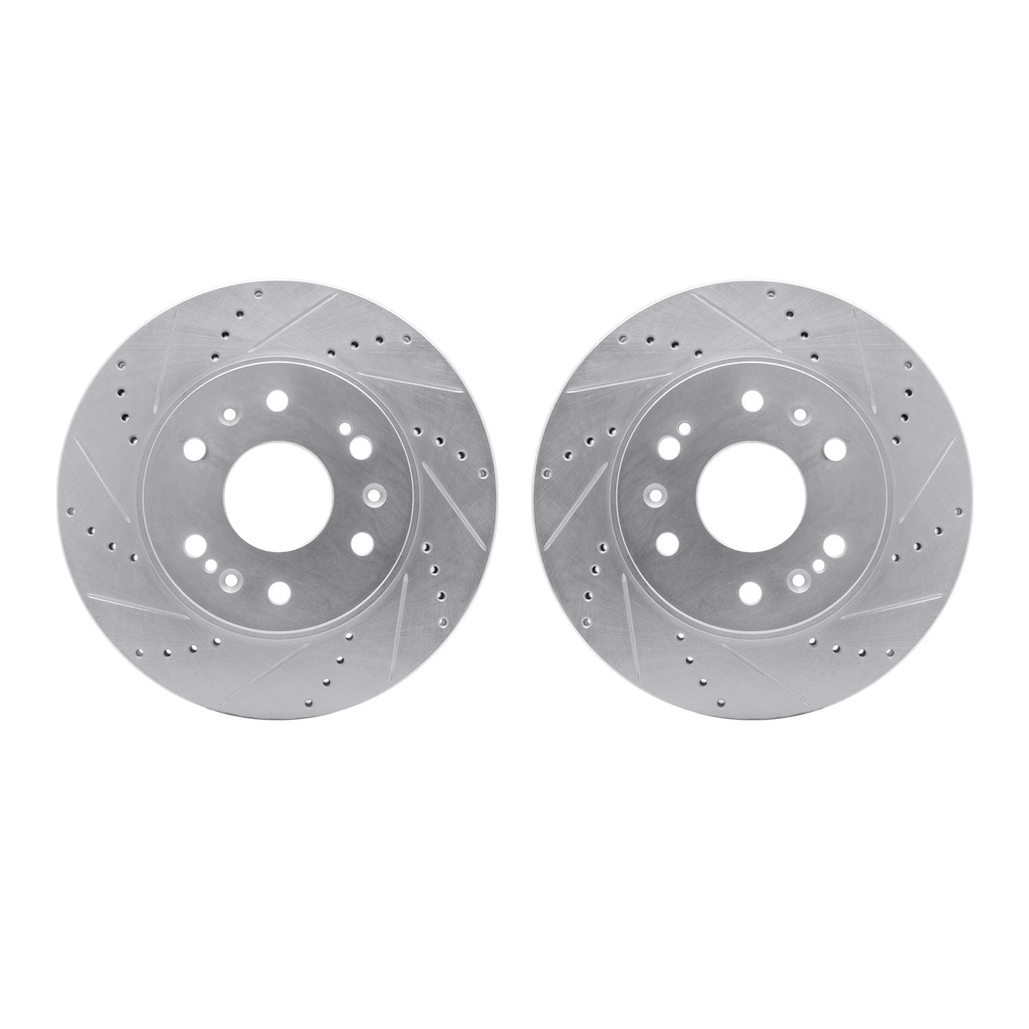 Drilled/Slotted Brake Rotors [Silver], 2005-2020 GM