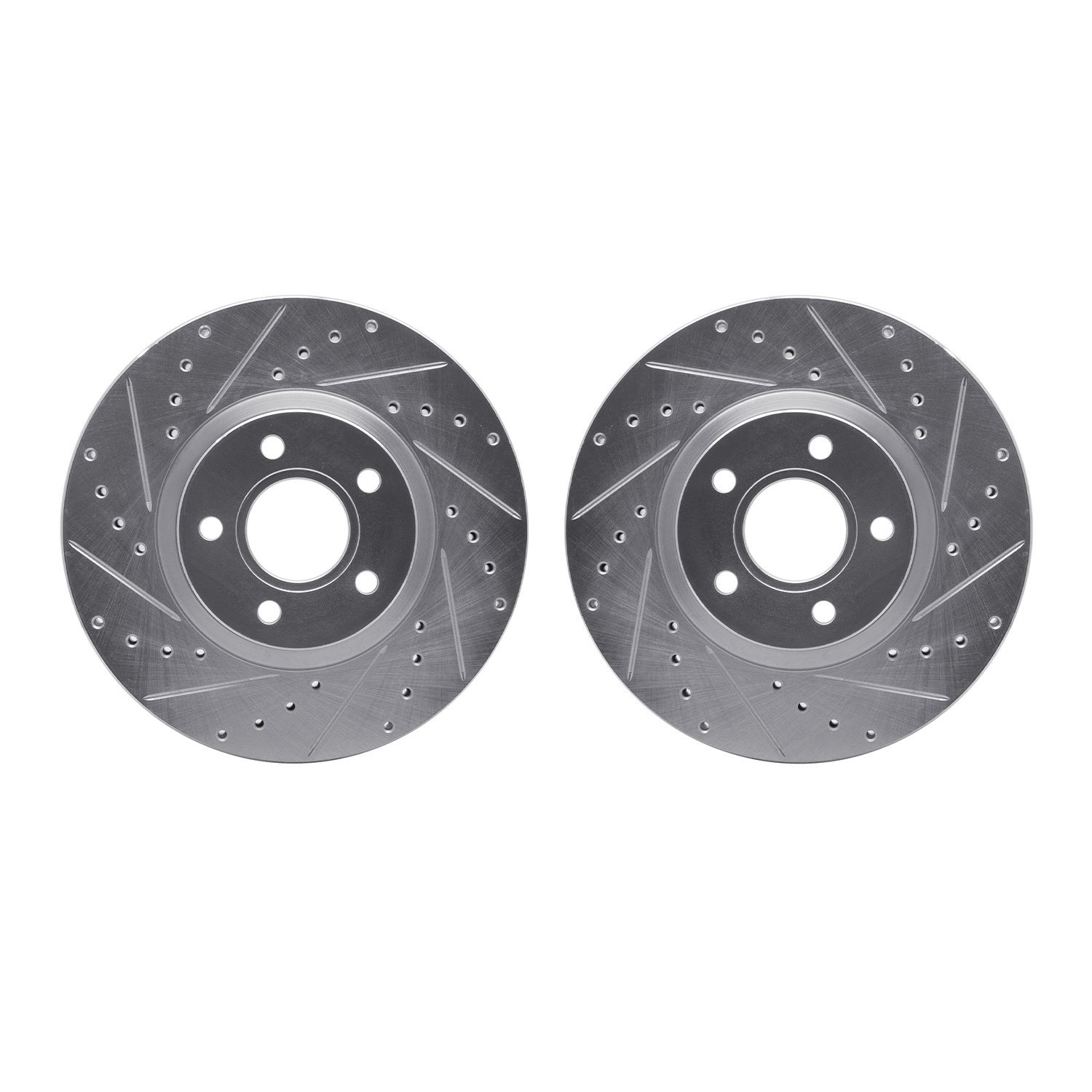 Drilled/Slotted Brake Rotors [Silver], 2004-2019 Multiple
