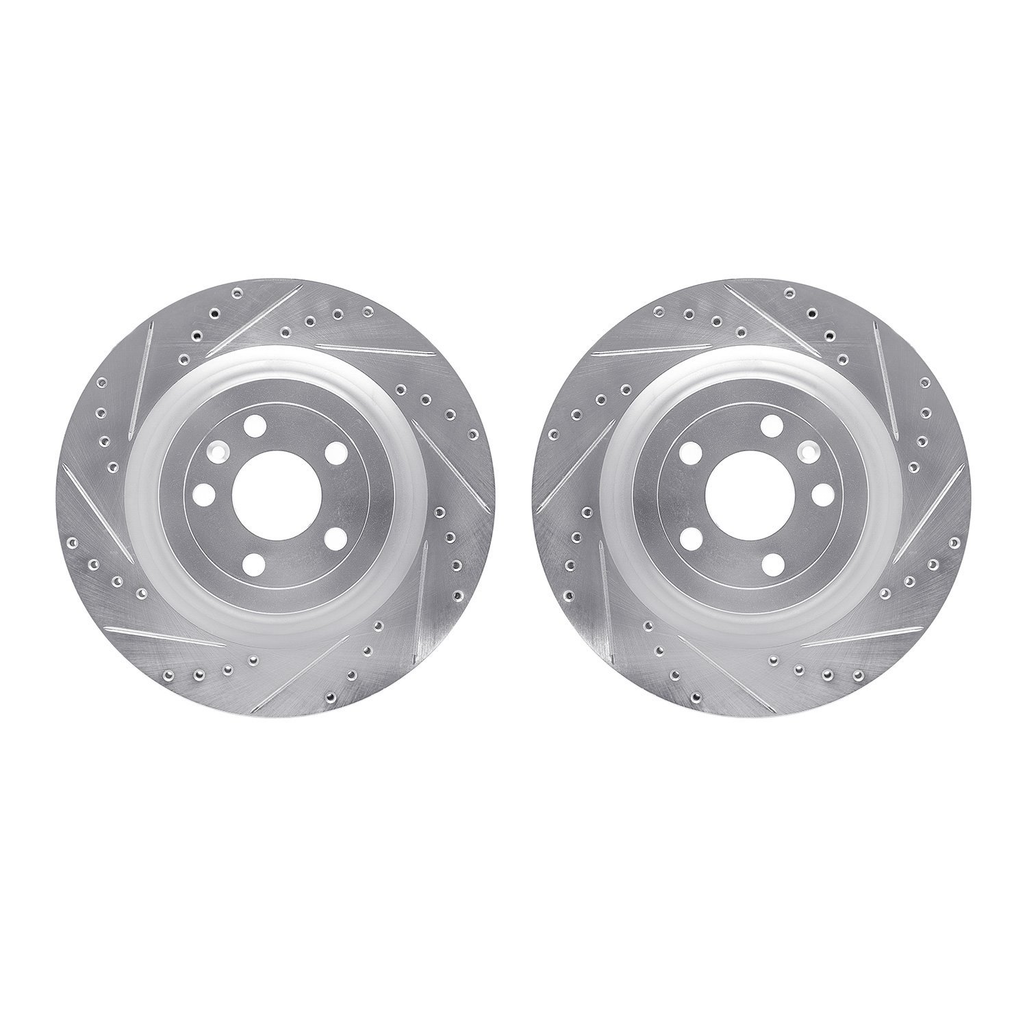 Drilled/Slotted Brake Rotors [Silver], 2013-2019