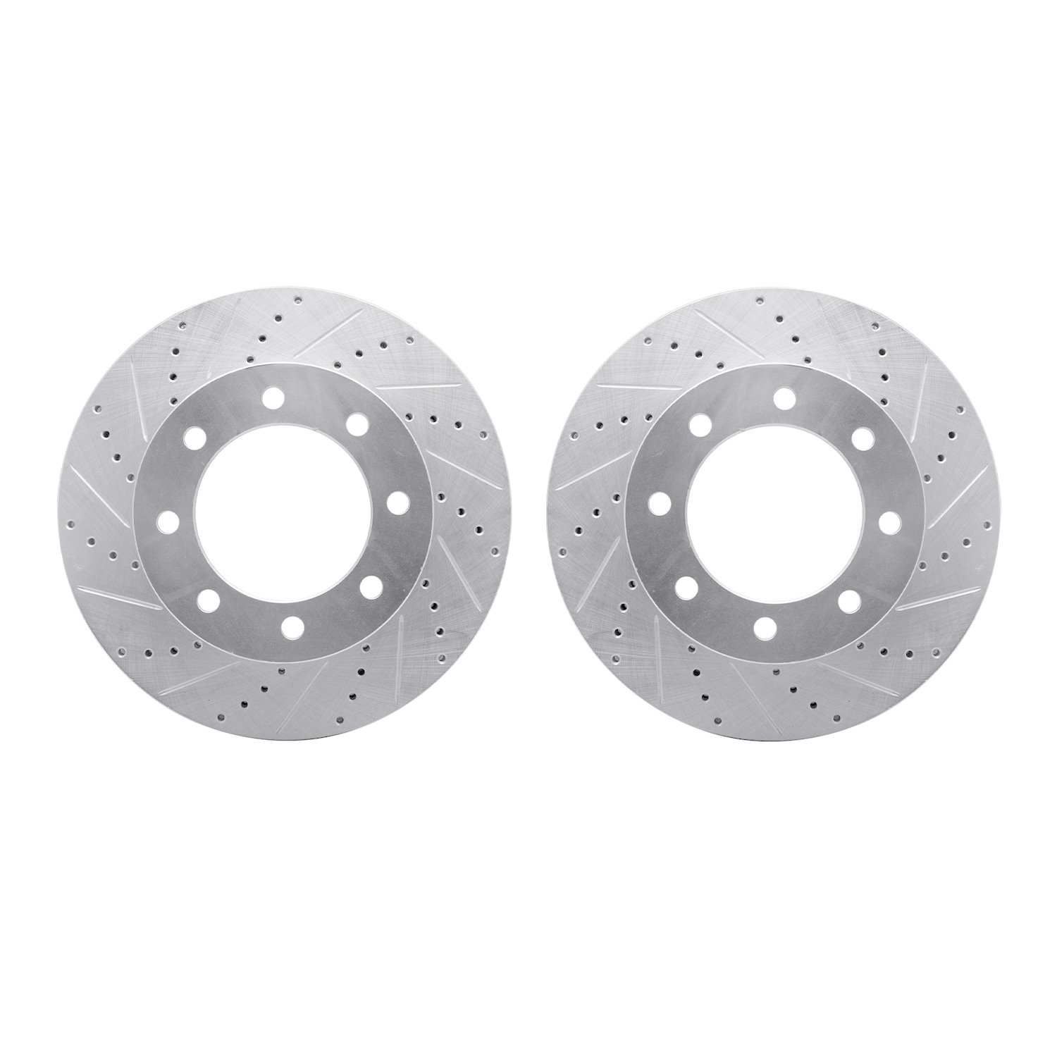 7002-54113 Drilled/Slotted Brake Rotors [Silver], Fits Select Ford/Lincoln/Mercury/Mazda, Position: Front