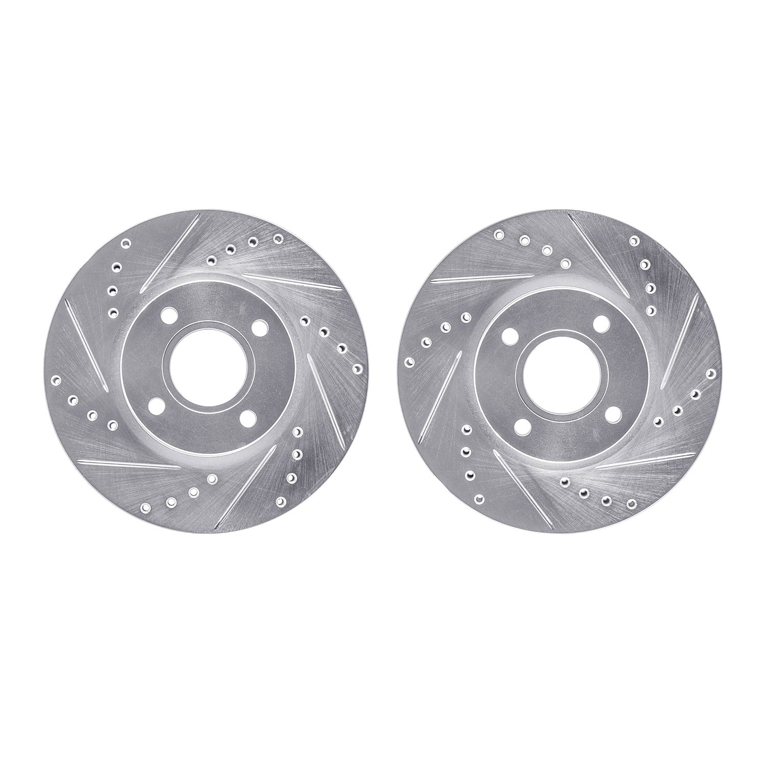 Drilled/Slotted Brake Rotors [Silver], 2014-2019