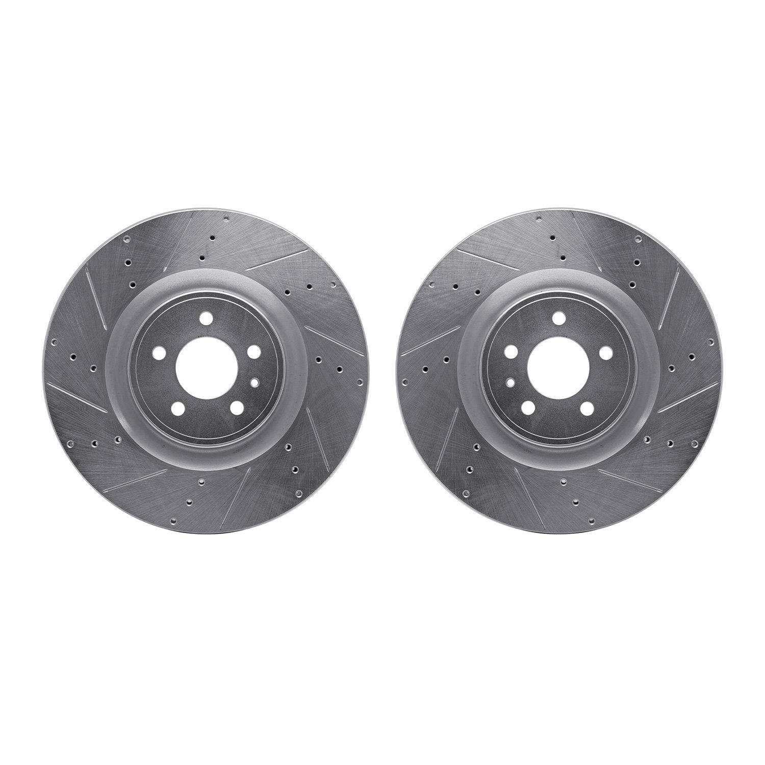 Drilled/Slotted Brake Rotors [Silver], 2013-2014