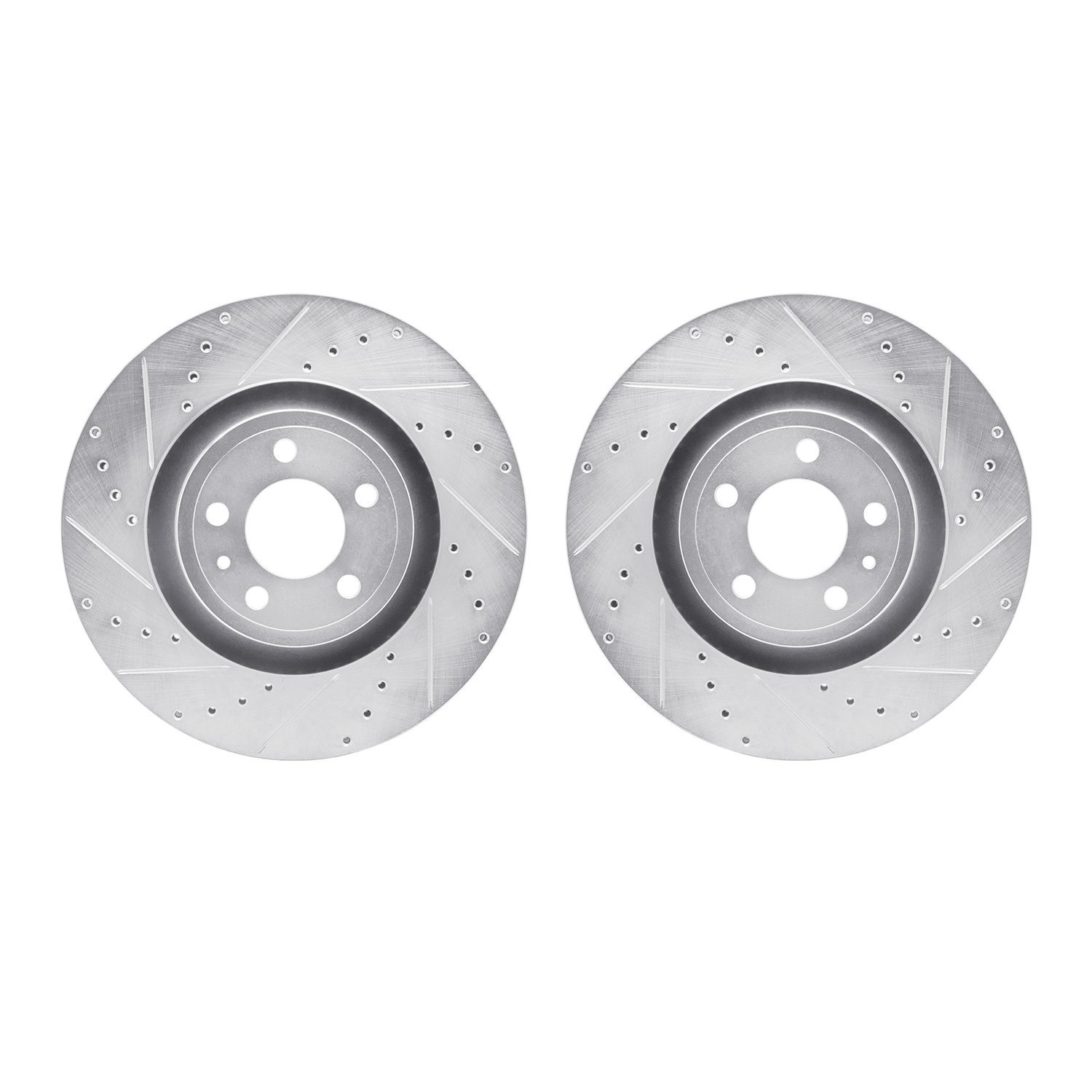 7002-54160 Drilled/Slotted Brake Rotors [Silver], 2015-2020 Ford/Lincoln/Mercury/Mazda, Position: Front