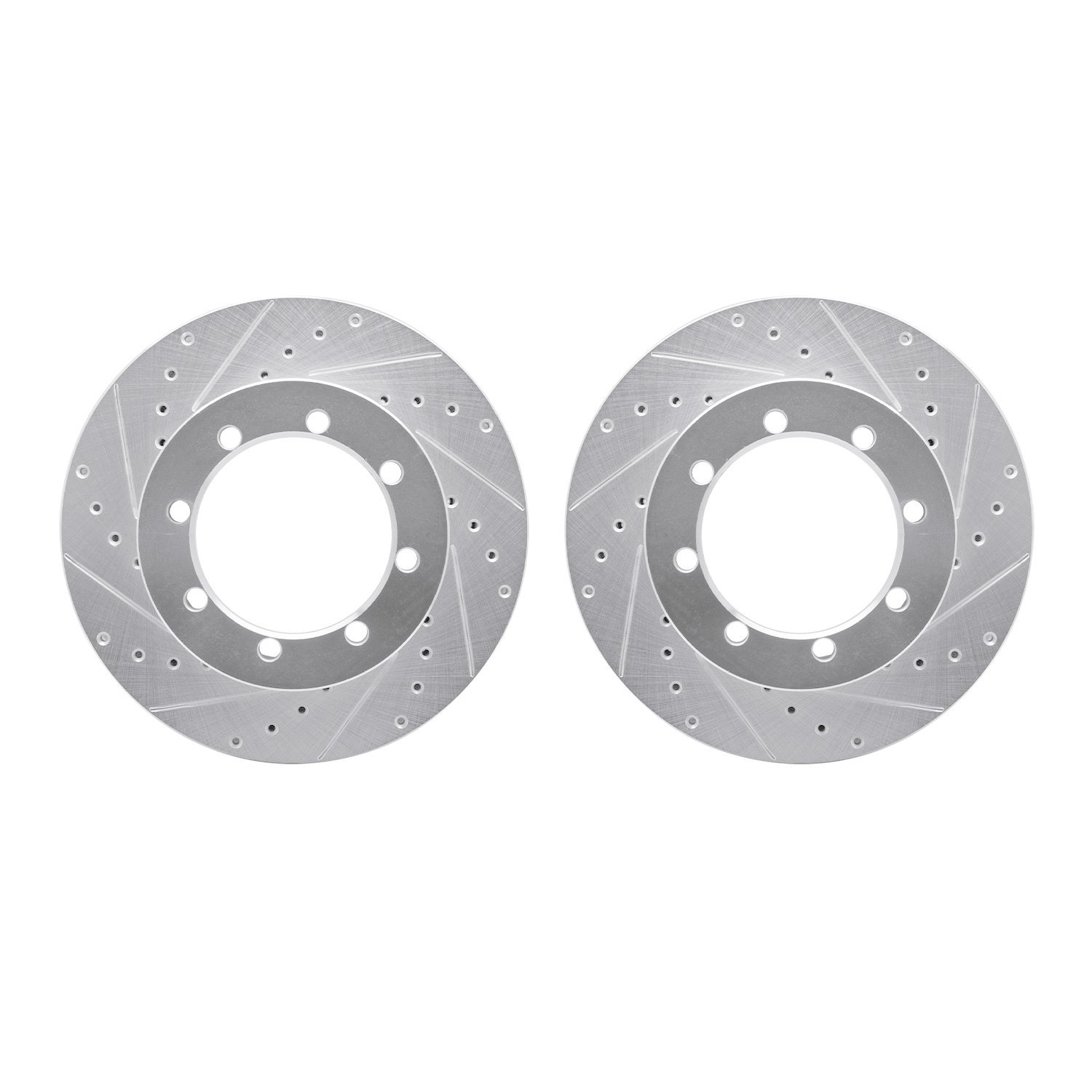 Drilled/Slotted Brake Rotors [Silver], 2003-2007