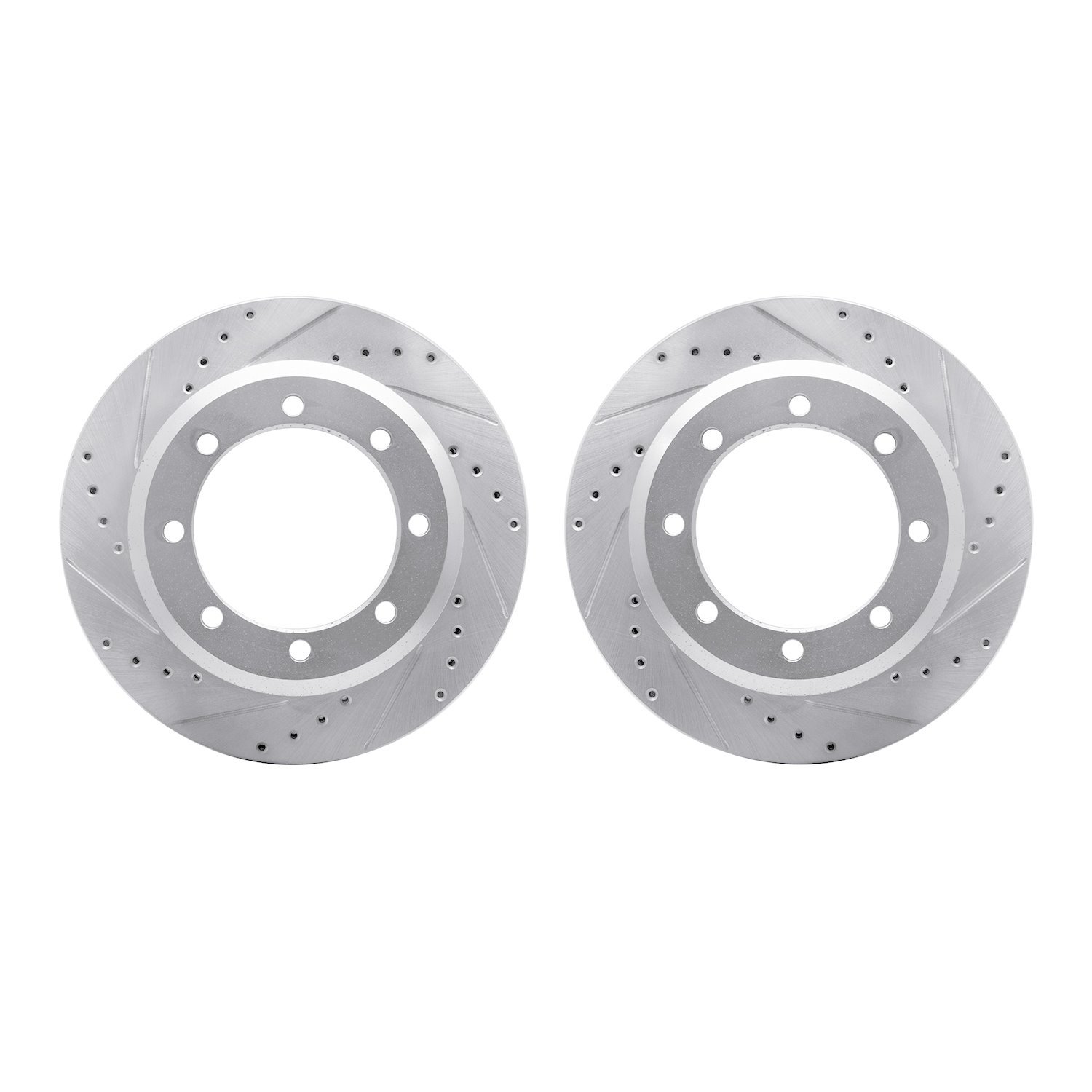7002-54223 Drilled/Slotted Brake Rotors [Silver], 2005-2012 Ford/Lincoln/Mercury/Mazda, Position: Rear