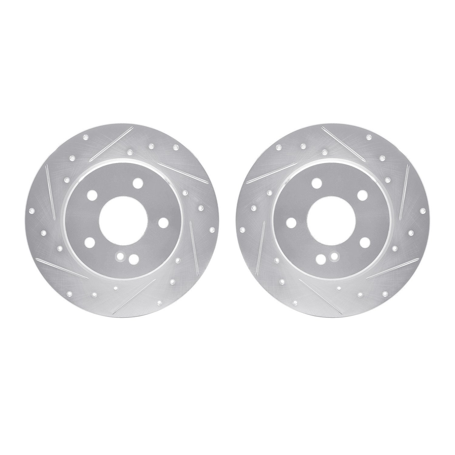 Drilled/Slotted Brake Rotors [Silver], 1994-2011 Mercedes-Benz