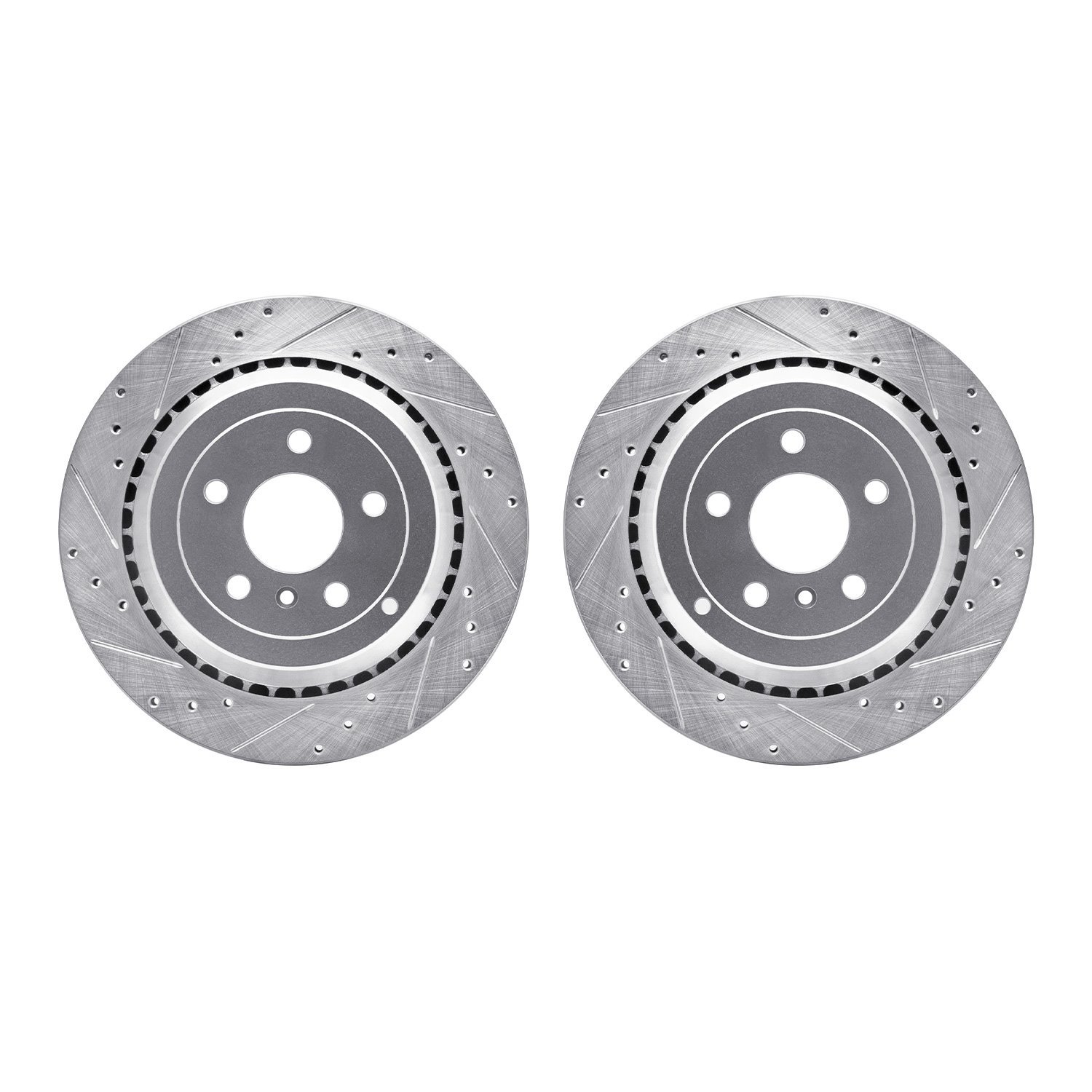 Drilled/Slotted Brake Rotors [Silver], 2006-2012 Mercedes-Benz