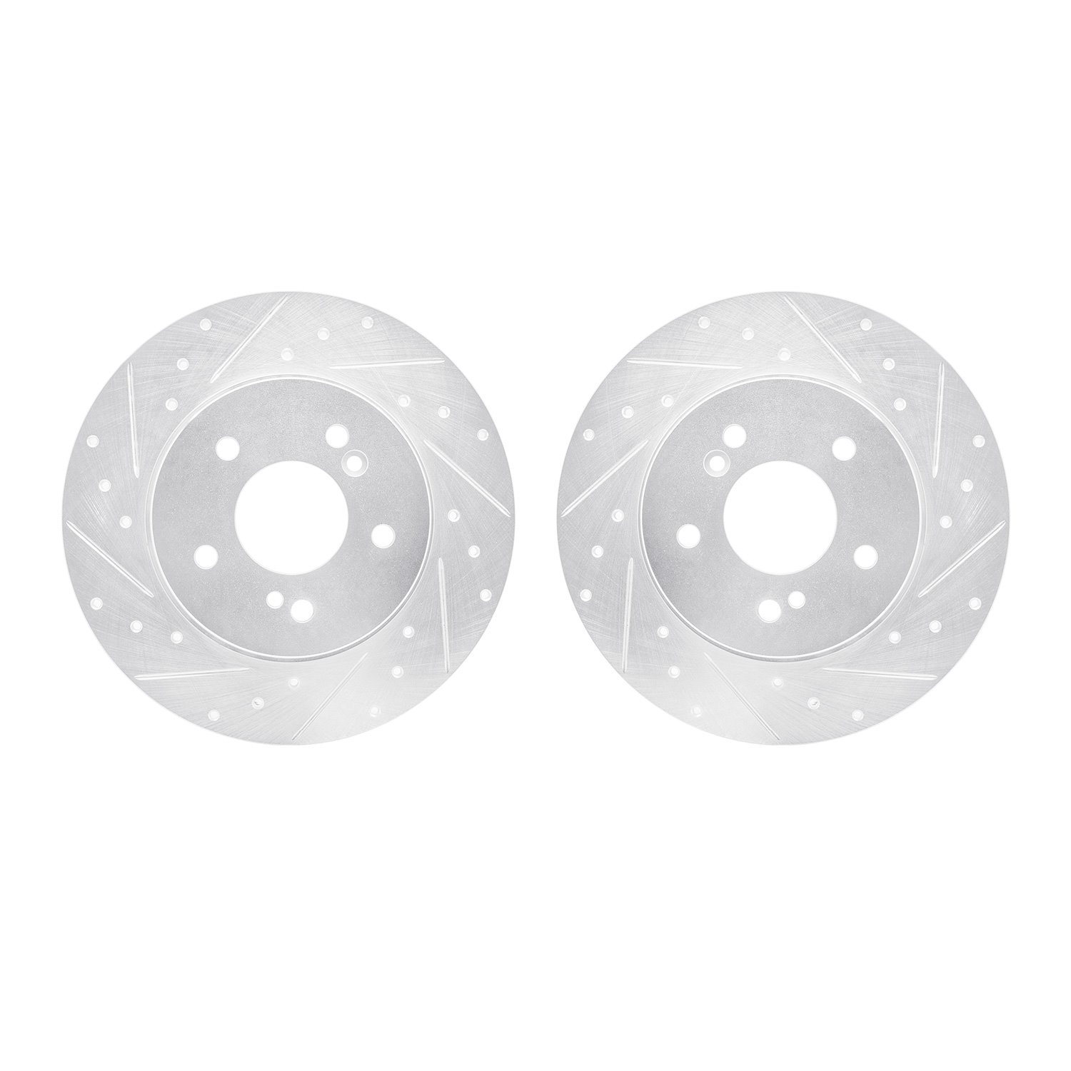 Drilled/Slotted Brake Rotors [Silver], 1996-1998 Mercedes-Benz
