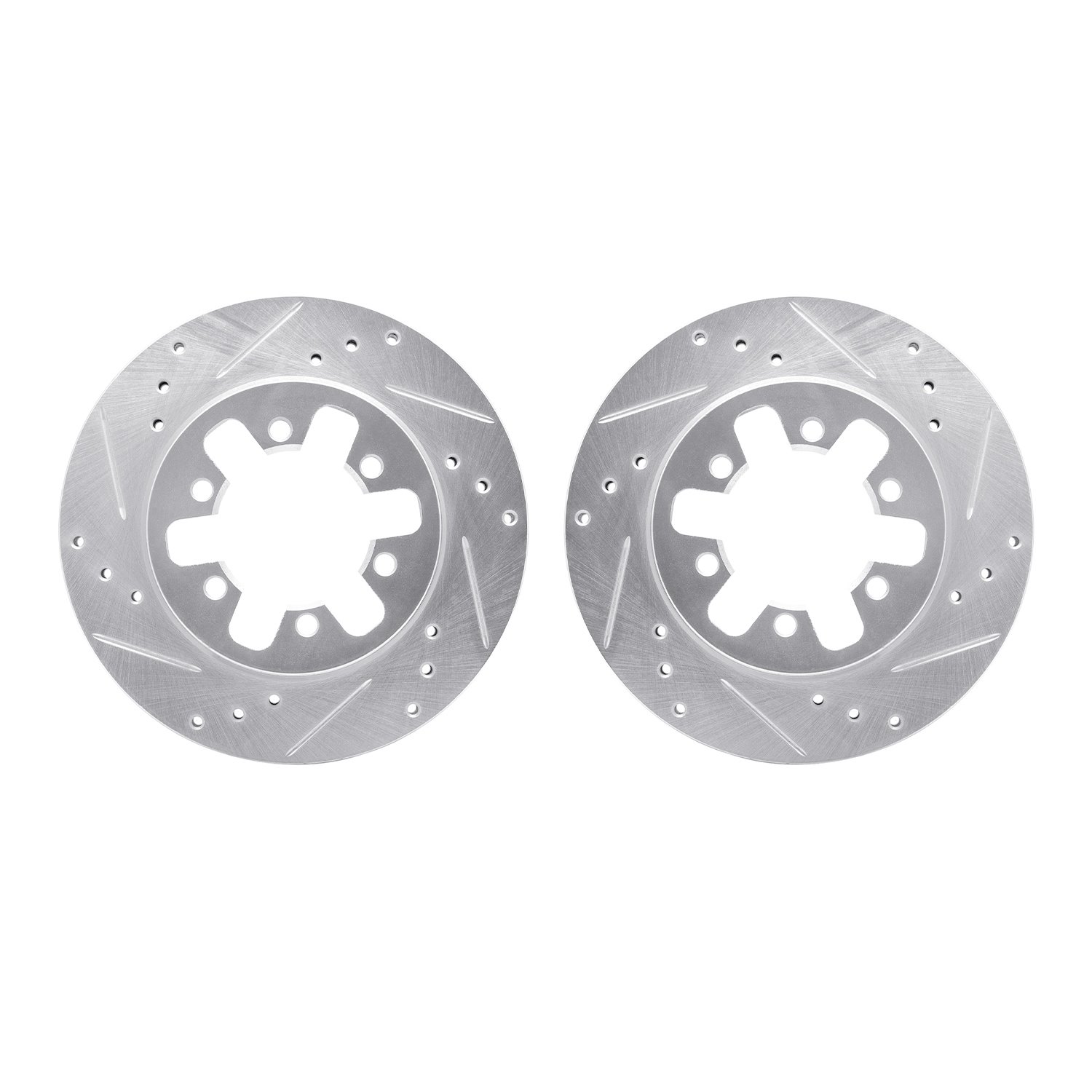 Drilled/Slotted Brake Rotors [Silver], 1985-1997 Infiniti/Nissan