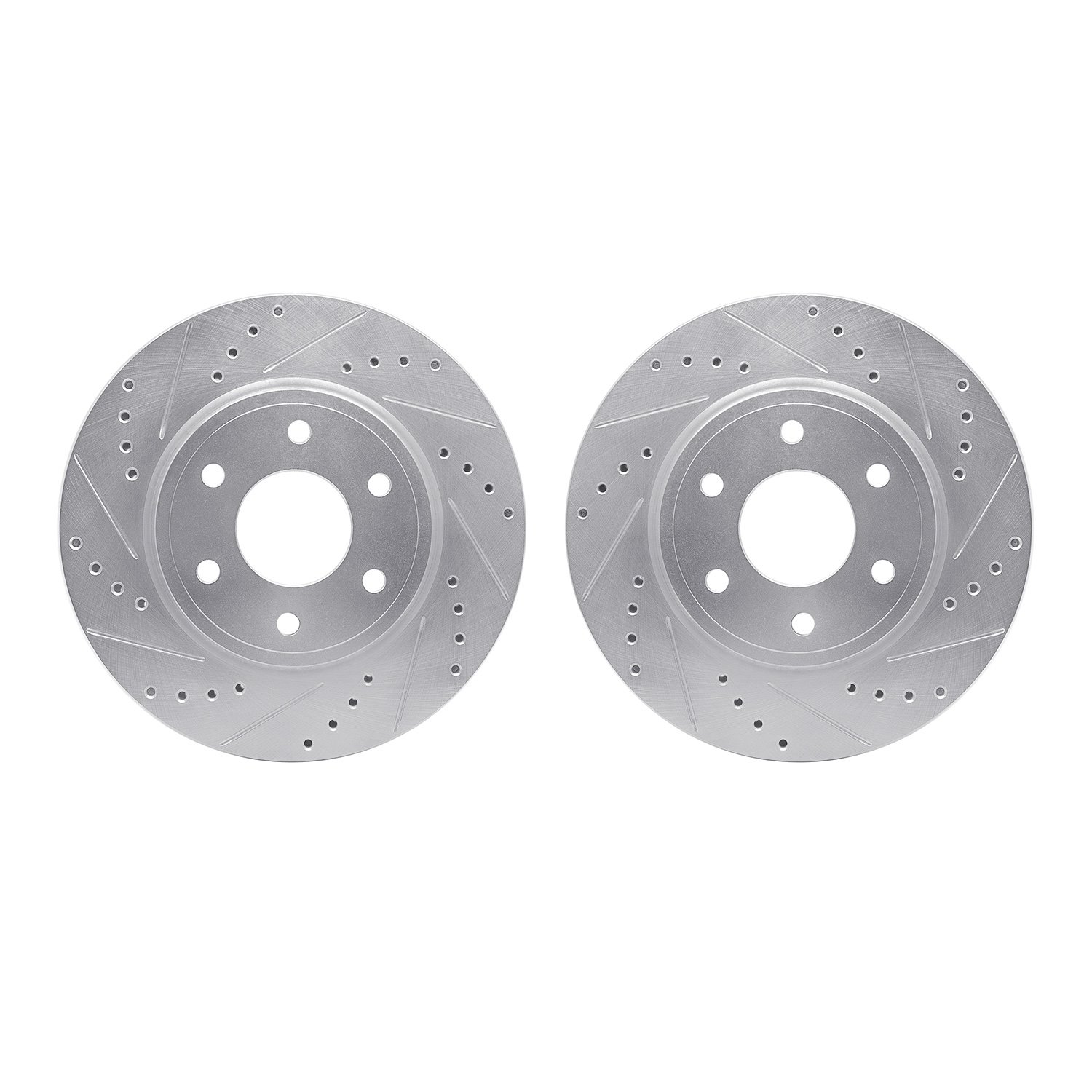 Drilled/Slotted Brake Rotors [Silver], 2005-2021 Multiple