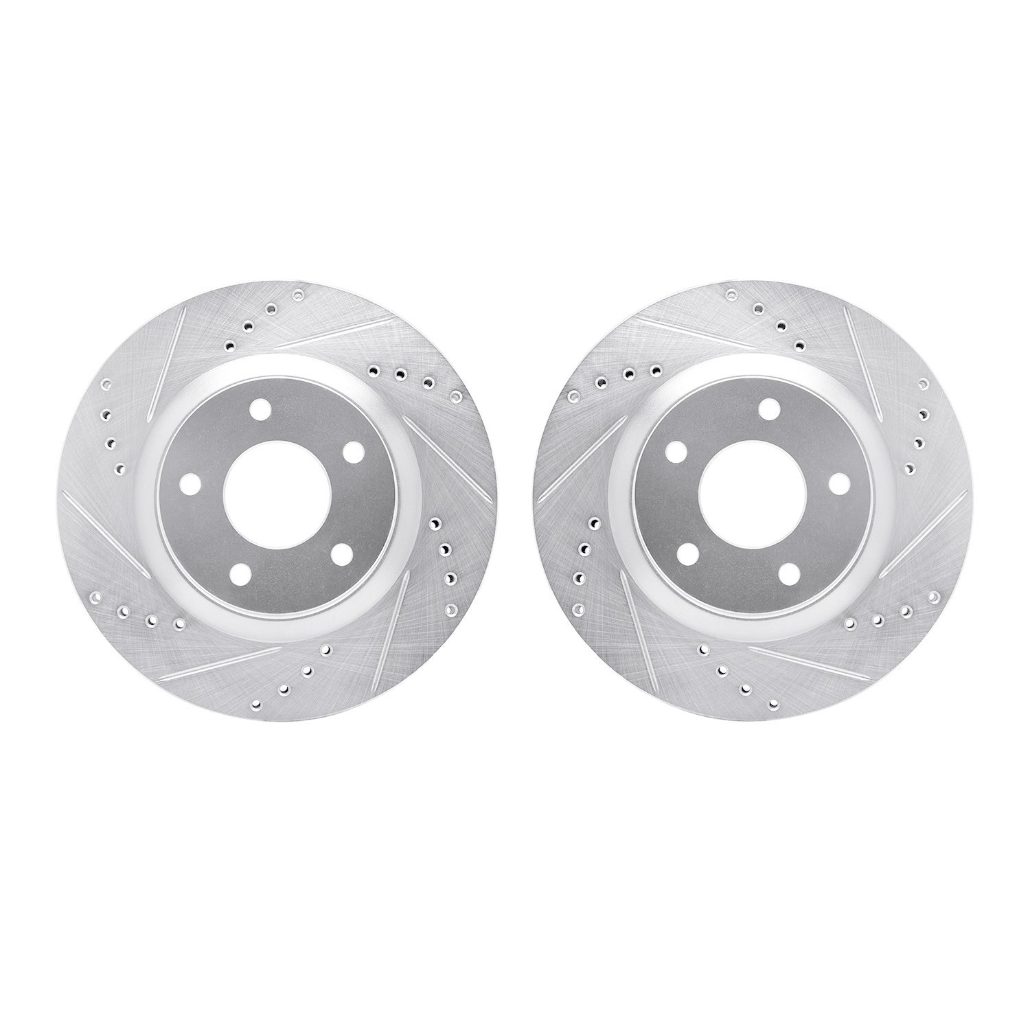 Drilled/Slotted Brake Rotors [Silver], 2007-2015 Infiniti/Nissan