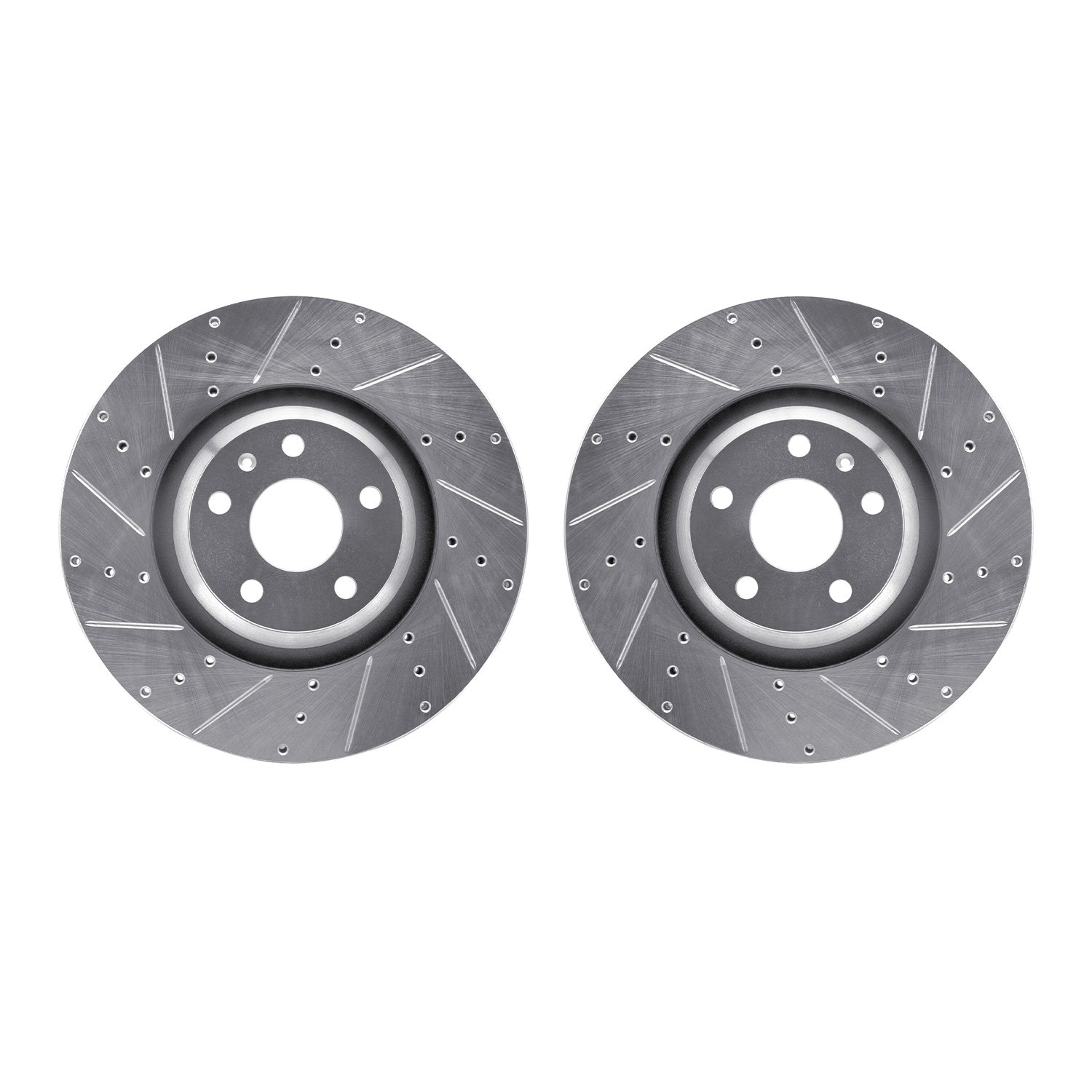 Drilled/Slotted Brake Rotors [Silver], 2012-2015 Audi/Volkswagen