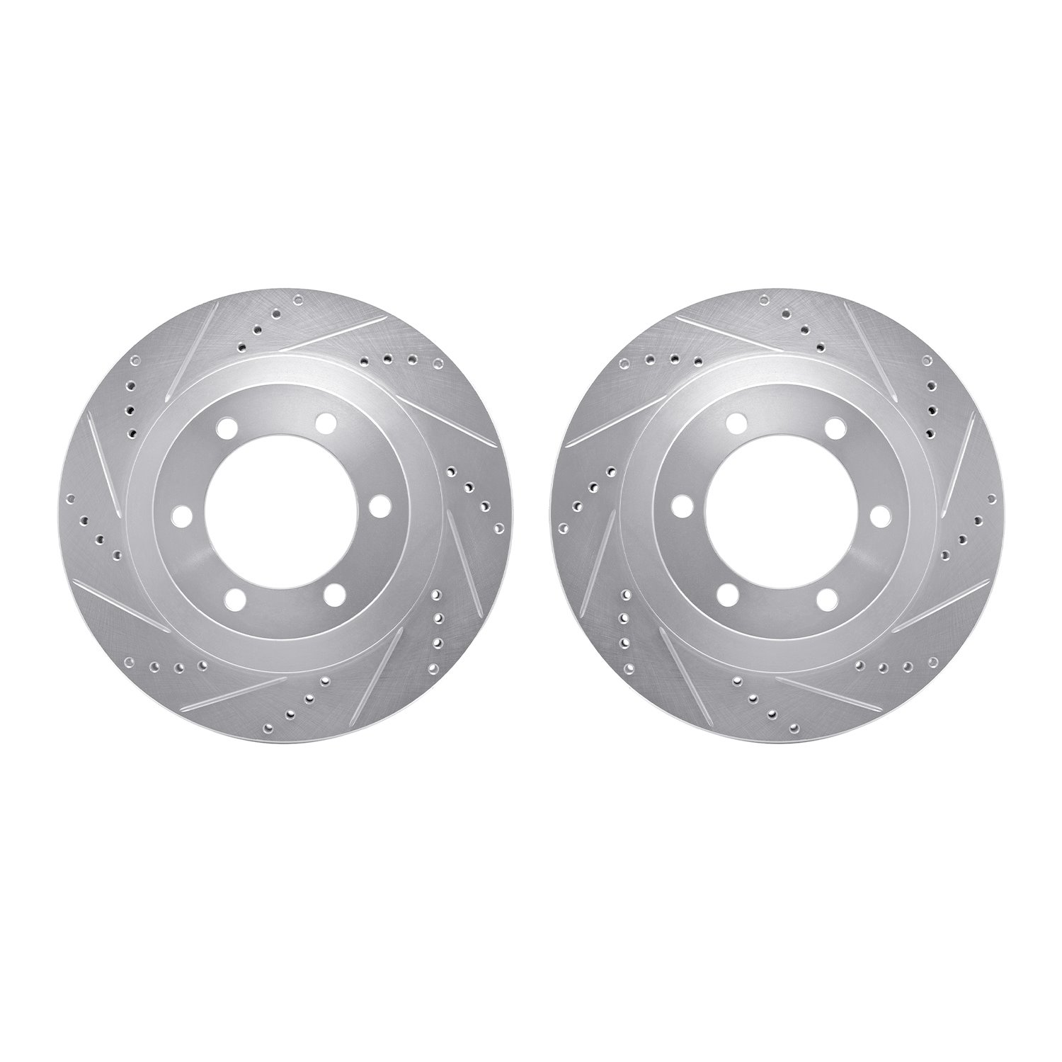 Drilled/Slotted Brake Rotors [Silver], 2003-2009 Lexus/Toyota/Scion