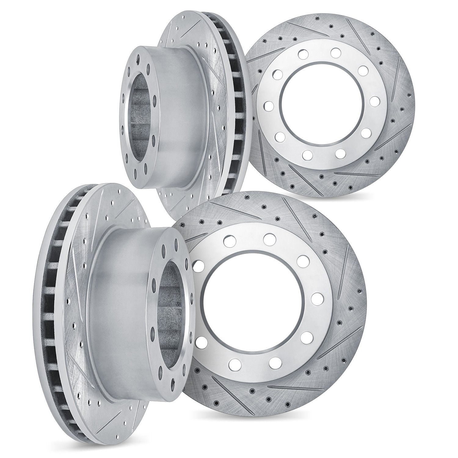 Drilled/Slotted Brake Rotors [Silver], 1988-1998