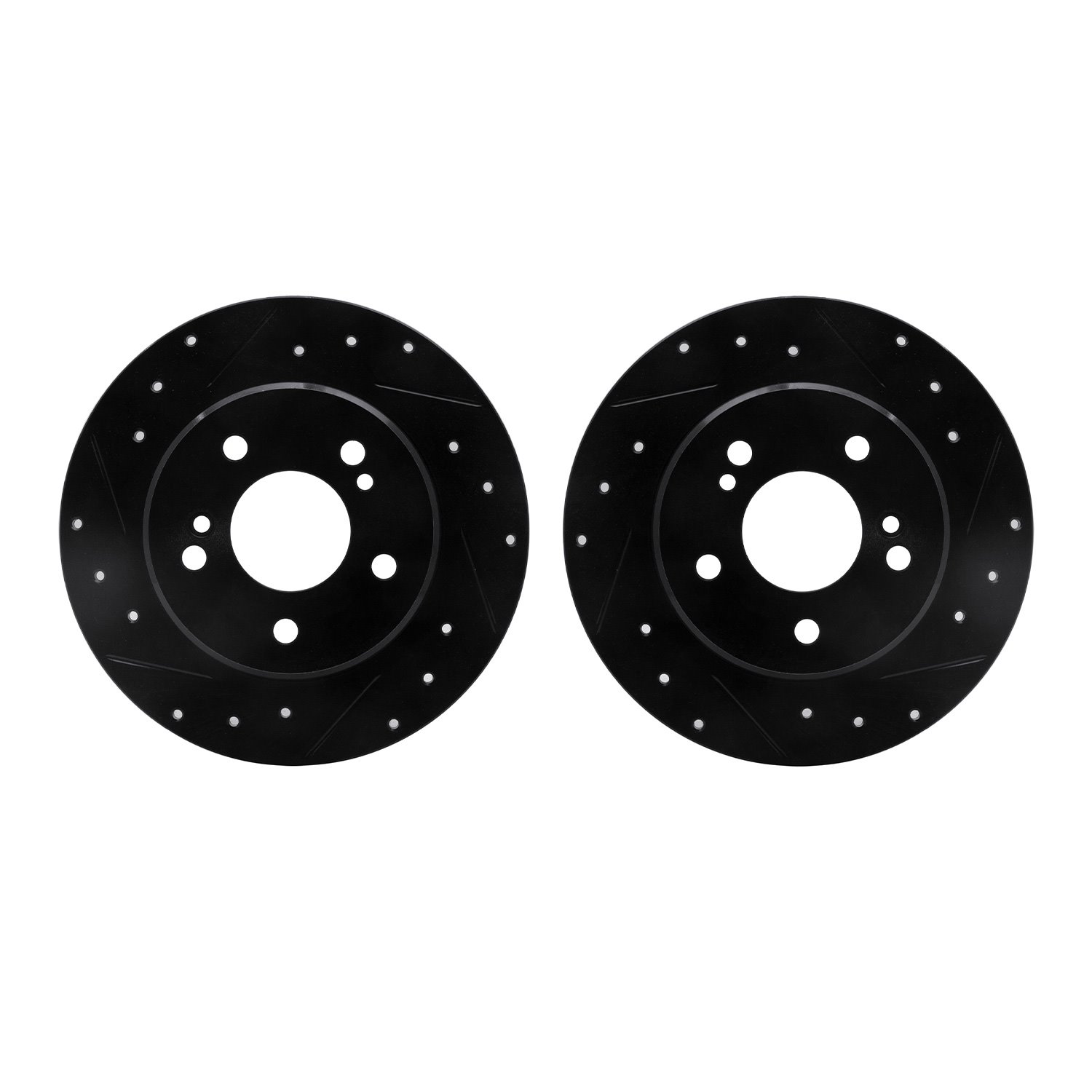 Drilled/Slotted Brake Rotors [Black], 2001-2003 Kia/Hyundai/Genesis