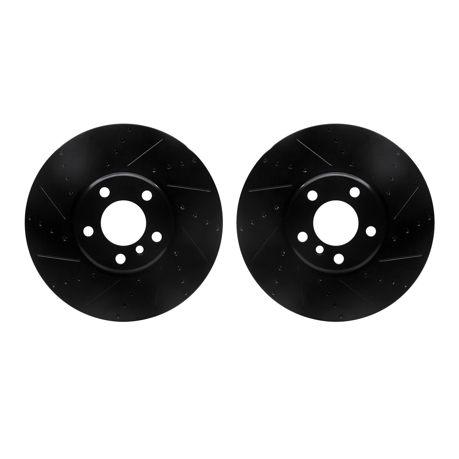 Drilled/Slotted Brake Rotors [Black], 2010-2018 BMW
