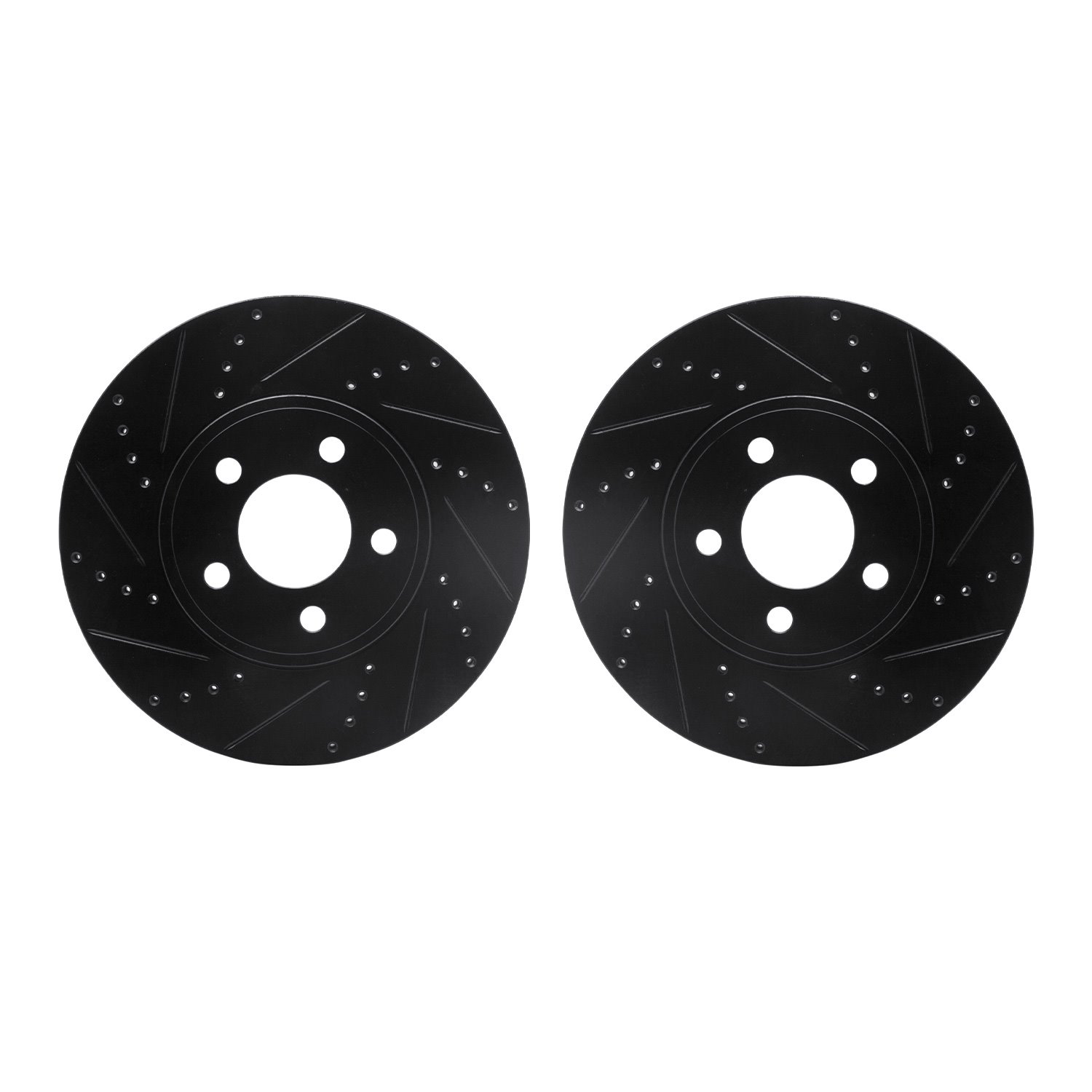 Drilled/Slotted Brake Rotors [Black], 2003-2011