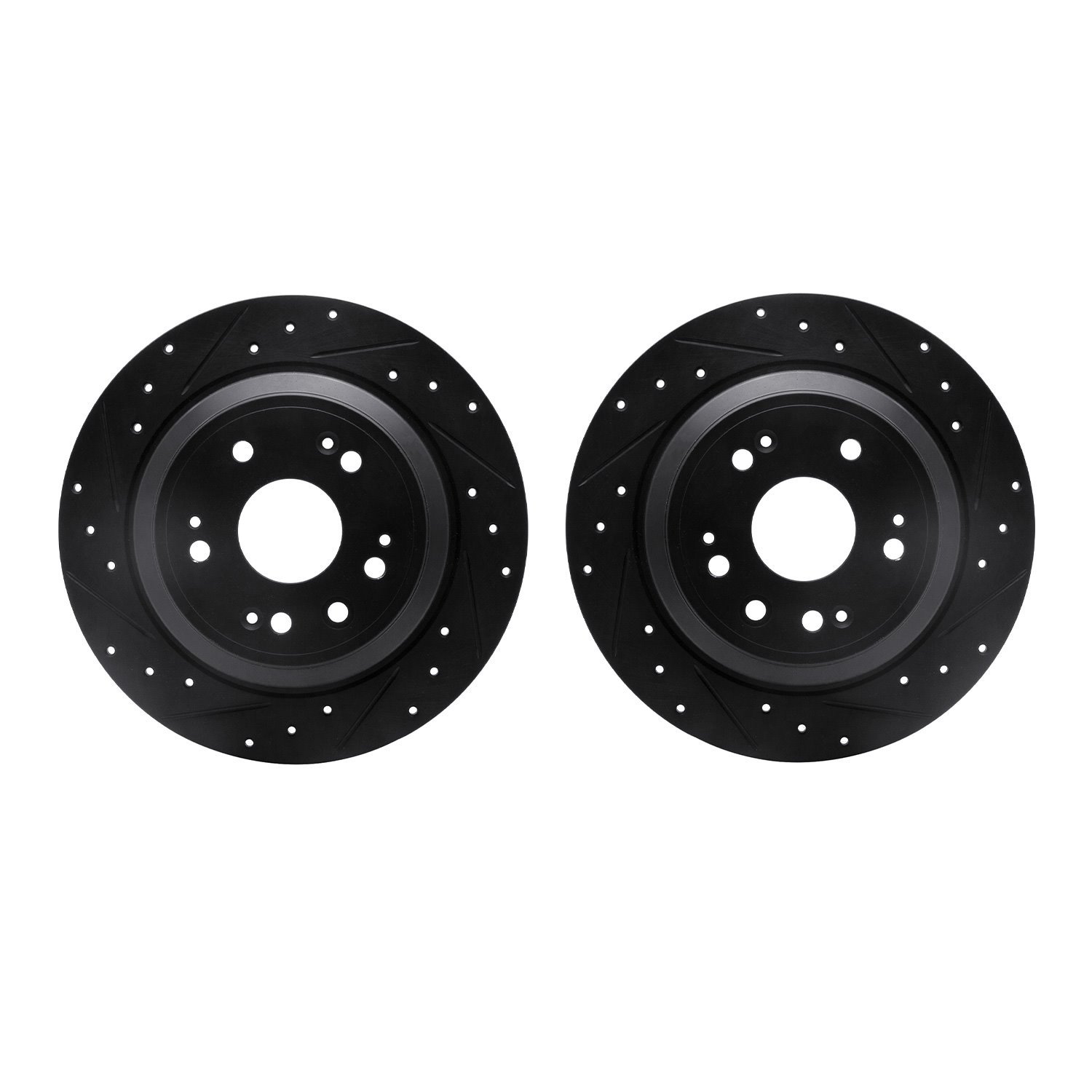 Drilled/Slotted Brake Rotors [Black], 2010-2015 Acura/Honda