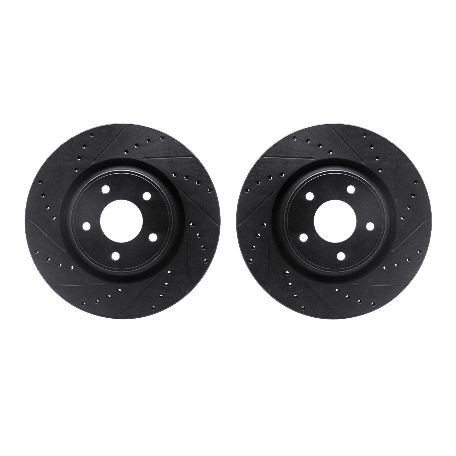 Drilled/Slotted Brake Rotors [Black], 2014-2019 Infiniti/Nissan