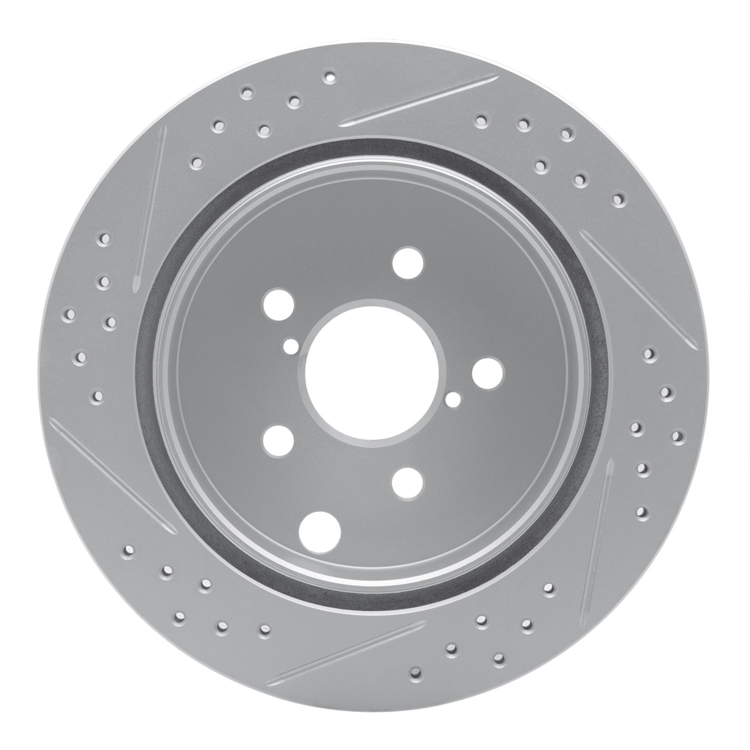 830-13027R Geoperformance Drilled/Slotted Brake Rotor, 2014-2018 Subaru, Position: Rear Right