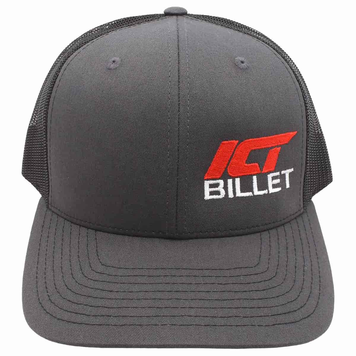 Embroidered Gray & Black Trucker Hat