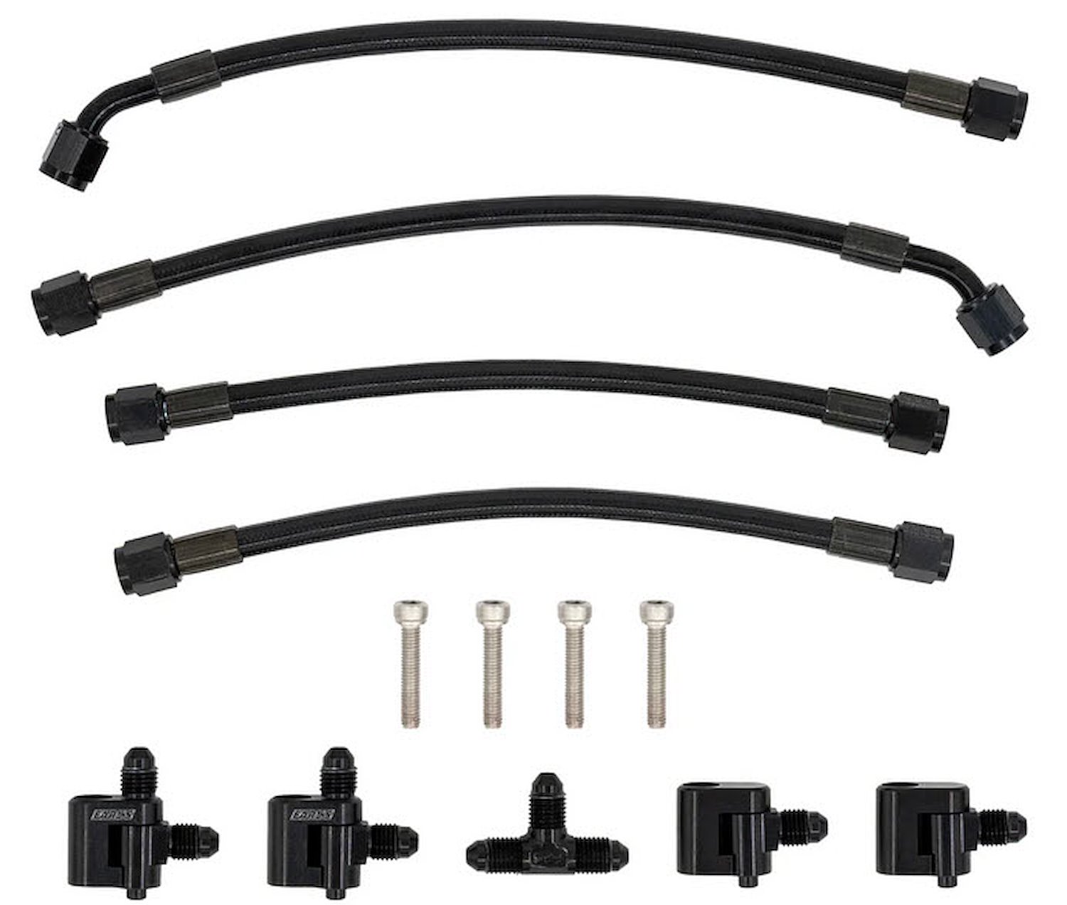 Pqy LS Coolant Steam Port Crossover Hose Kit For LS1 Throttle Body (Silver/Aluminum)